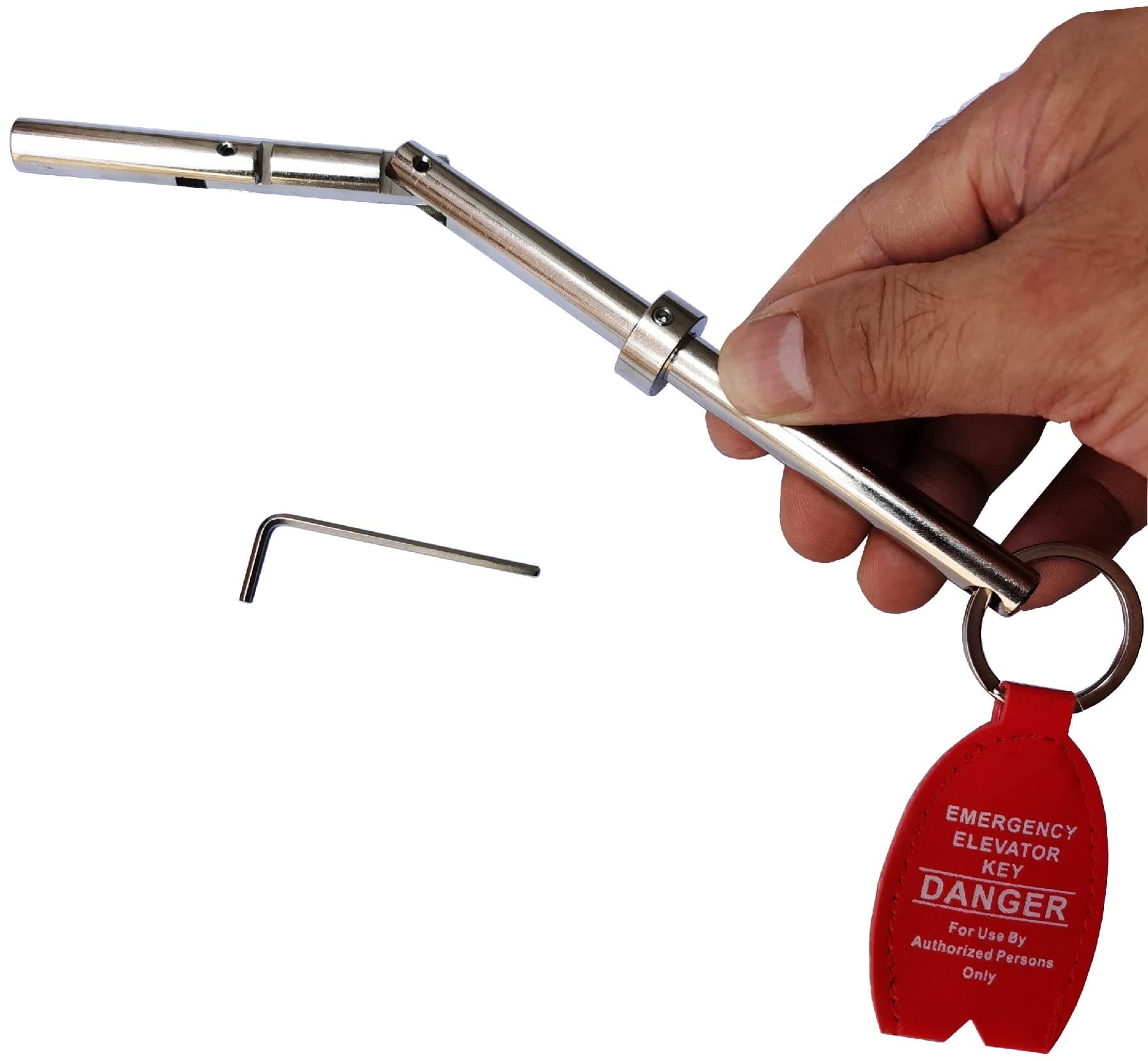 Emergency Key Double Drop Leg Solid Steel Elevator Door Key (1)