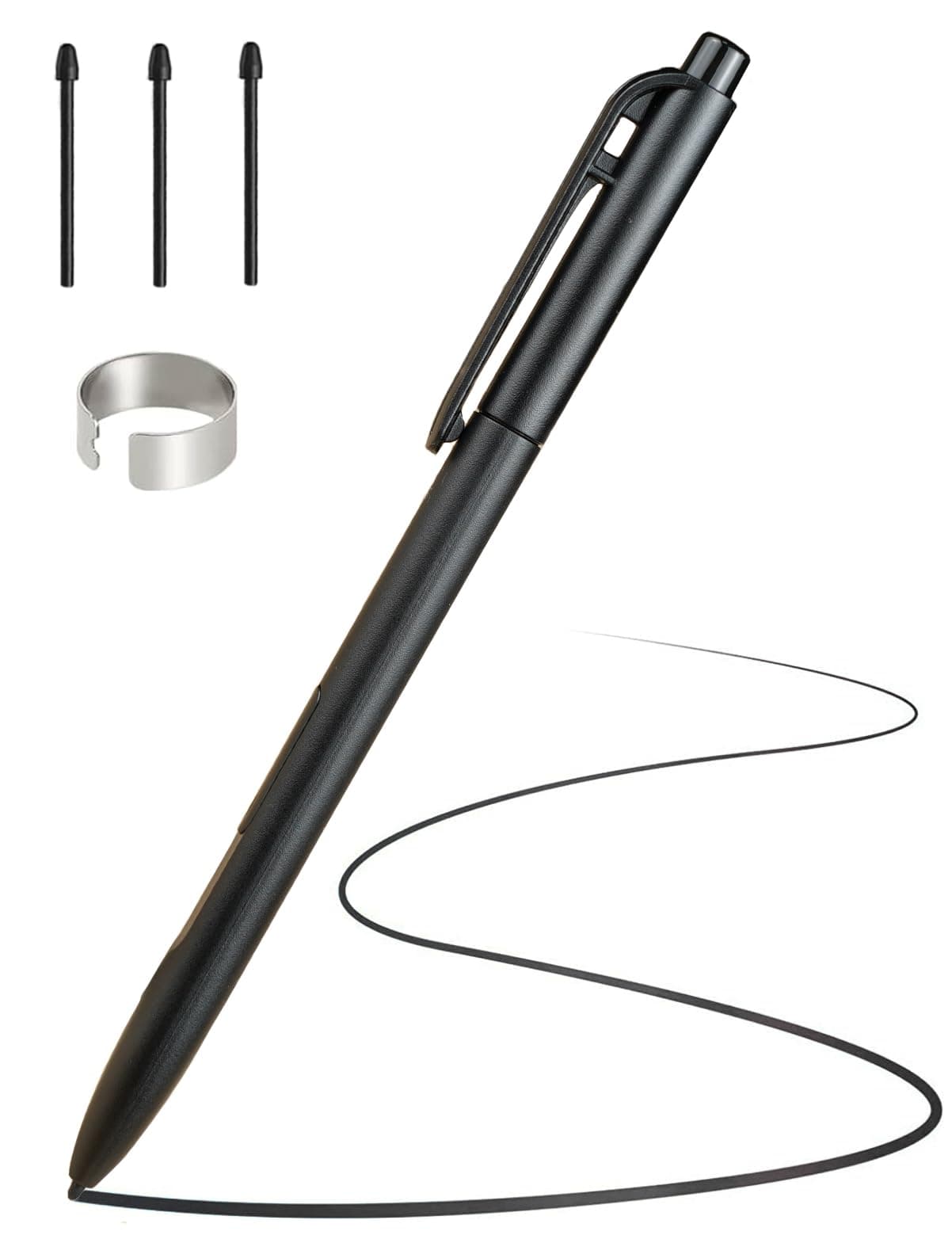 EMR Stylus Compatible with Remarkable 2 Pen with Eraser, Replacement Pen for Remarkable 2 Tablet/Remarkable/Wacom/SuperNote Device, Palm Rejection 4096 Pressure Levels (Includes 2 Pen Tips)