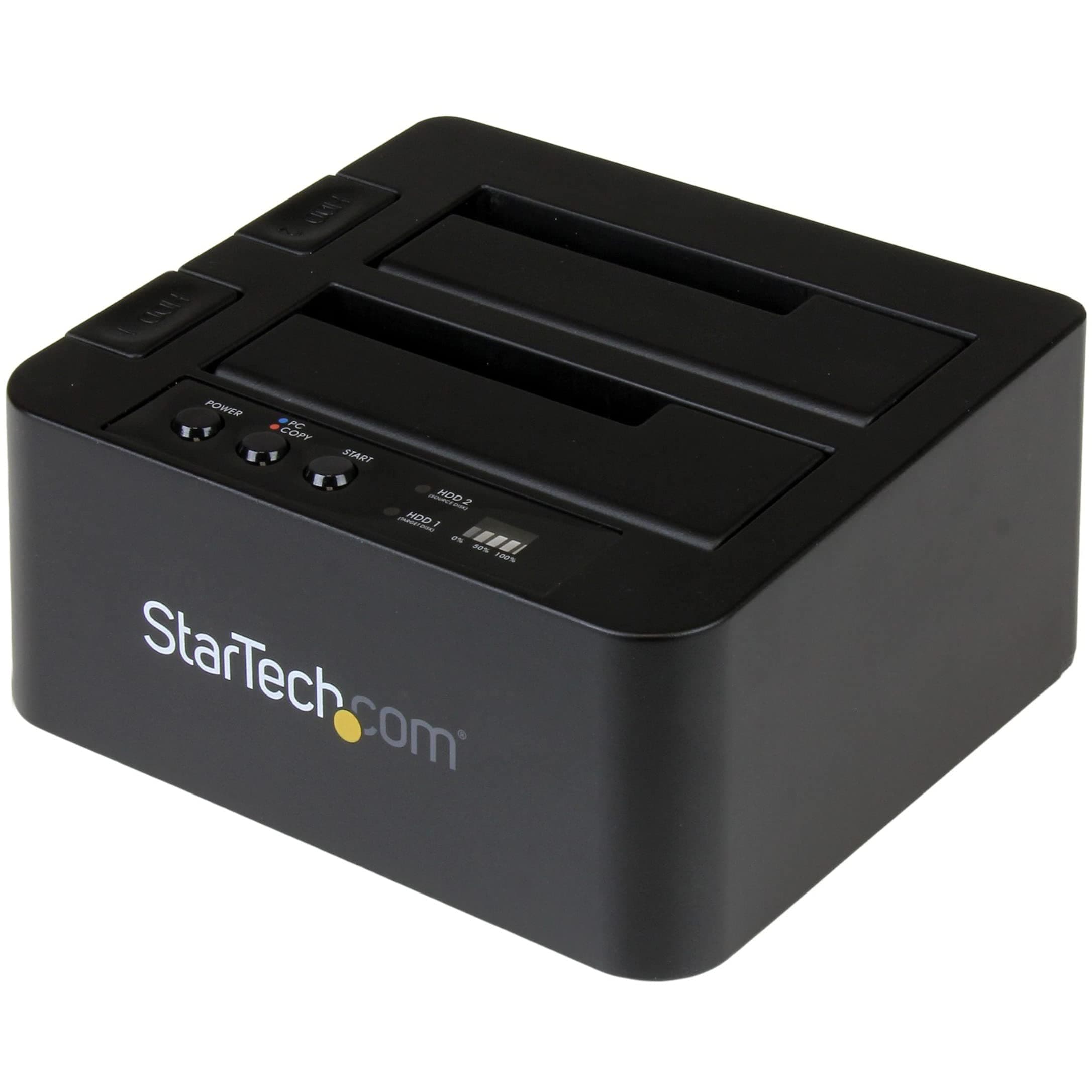 StarTech.com Standalone Hard Drive Duplicator, External Dual Bay HDD/SSD Cloner/Copier, USB to SATA III Docking Station