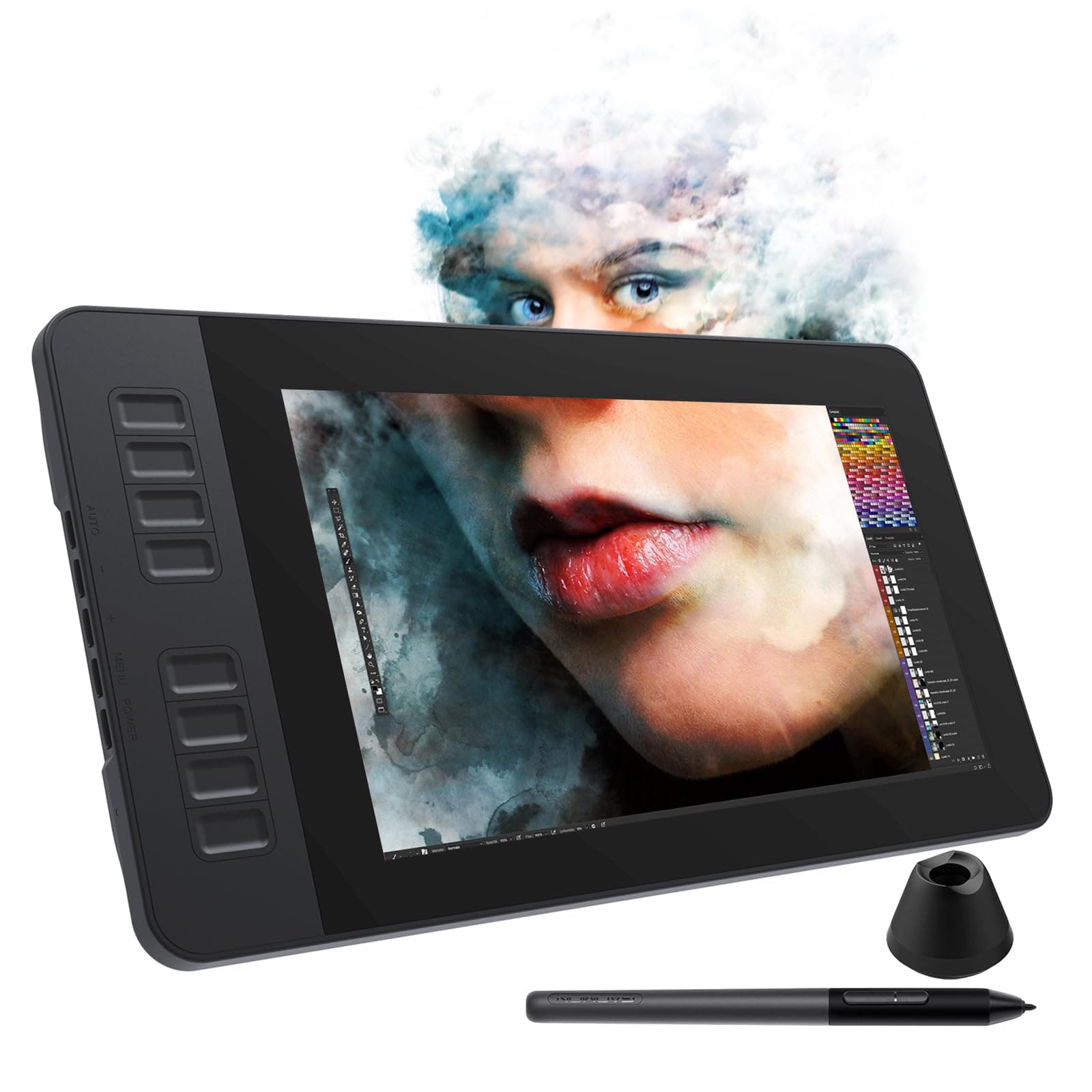 GAOMON PD1161 Drawing Tablet 11.6 Inch IPS Tilt Support Pen Display - Drawing Pad with 8 Shortcuts and 8192 Levels Battery-Free AP50 Stylus Black