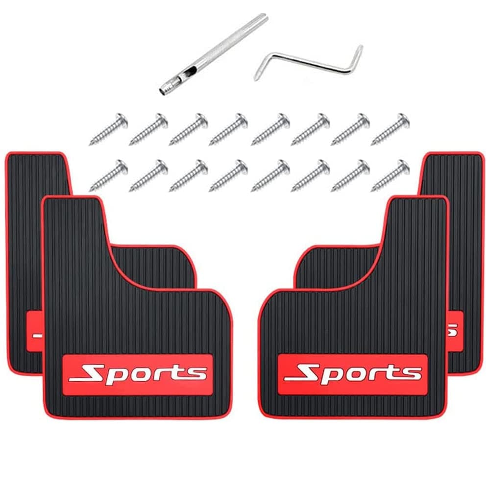 4PCS Car Mud Flaps Universal Rubber Mudguard Soft No Collision Front and Rear Fender Splash Guards Mud Flaps for Cars