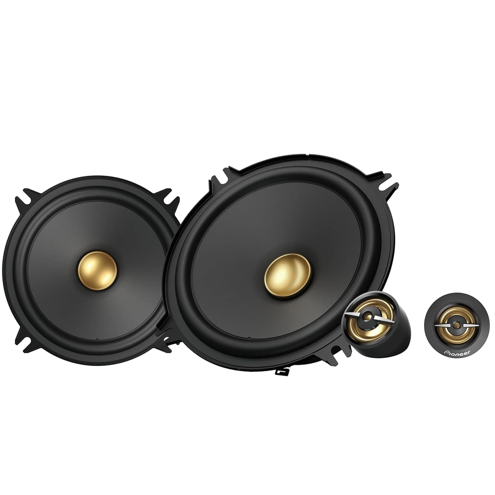 Pioneer TS-A1301C 13 cm 2-Way Component Speaker Set of 2 Speakers (300W Max., 50W Sine Each), Powerful Sound, High Efficiency, 54mm Installation Depth, 121mm Installation Cutout, with Grille