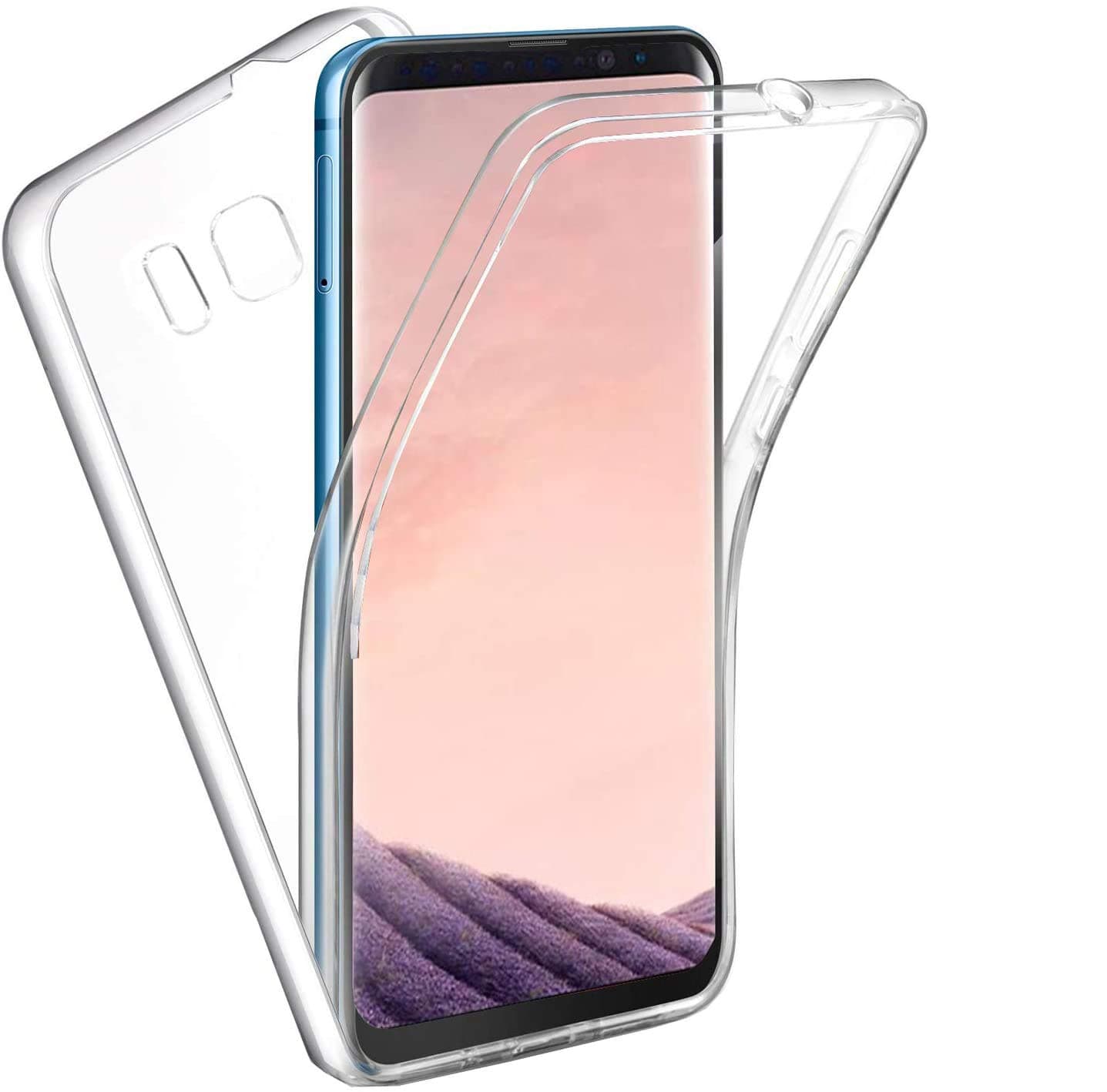 KP TECHNOLOGYGalaxy S8 Plus (S8+) Case - (360 Front + Back Protection) Crystal Clear Full Complete Protection with PC Gel Case For Samsung Galaxy S8 Plus (Galaxy S8 Plus Clear Case)