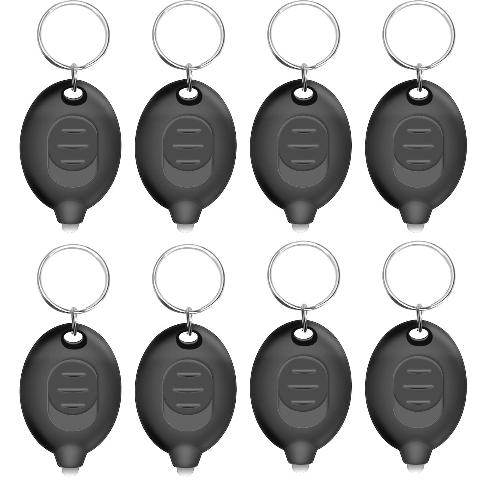 Mini LED Keychain Flashlight, Ultra Bright Tiny Flashlight, Small Keychain Flashlight White Light, Micro Pocket Key Ring LED Flashlight for Emergency Lighting Batteries Included (8PCS)