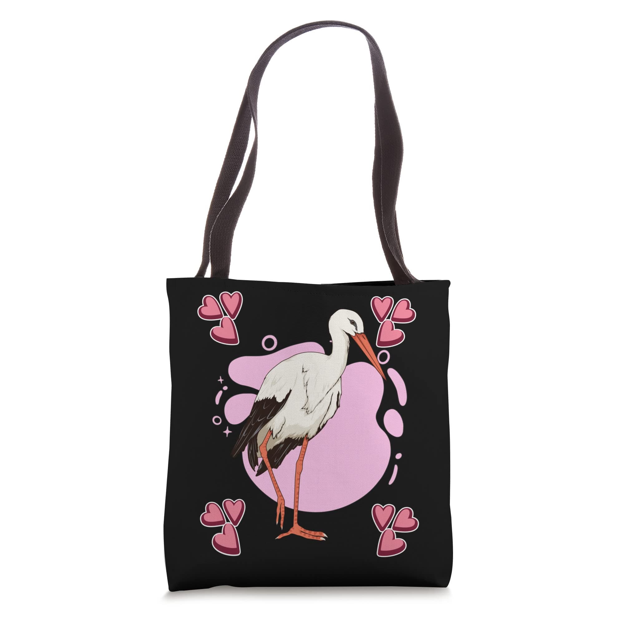 Stork Heart Design Bird Stuff Storks Tote Bag