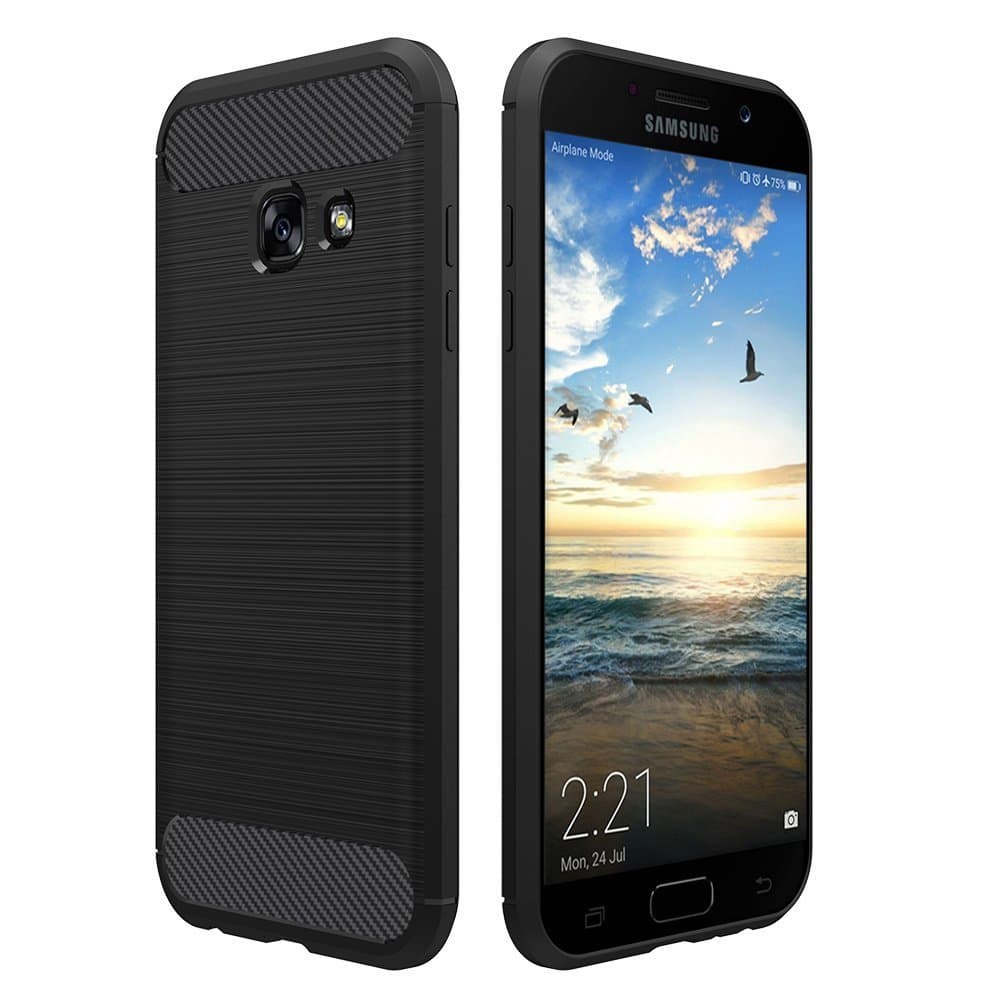 Case Compatible with Samsung Galaxy A3 2017, Premium Rugged Protector Back Case Replacement for Samsung Galaxy A3 2017, [Drop Protection] [Anti Slip] [Scratch Resistant],Black