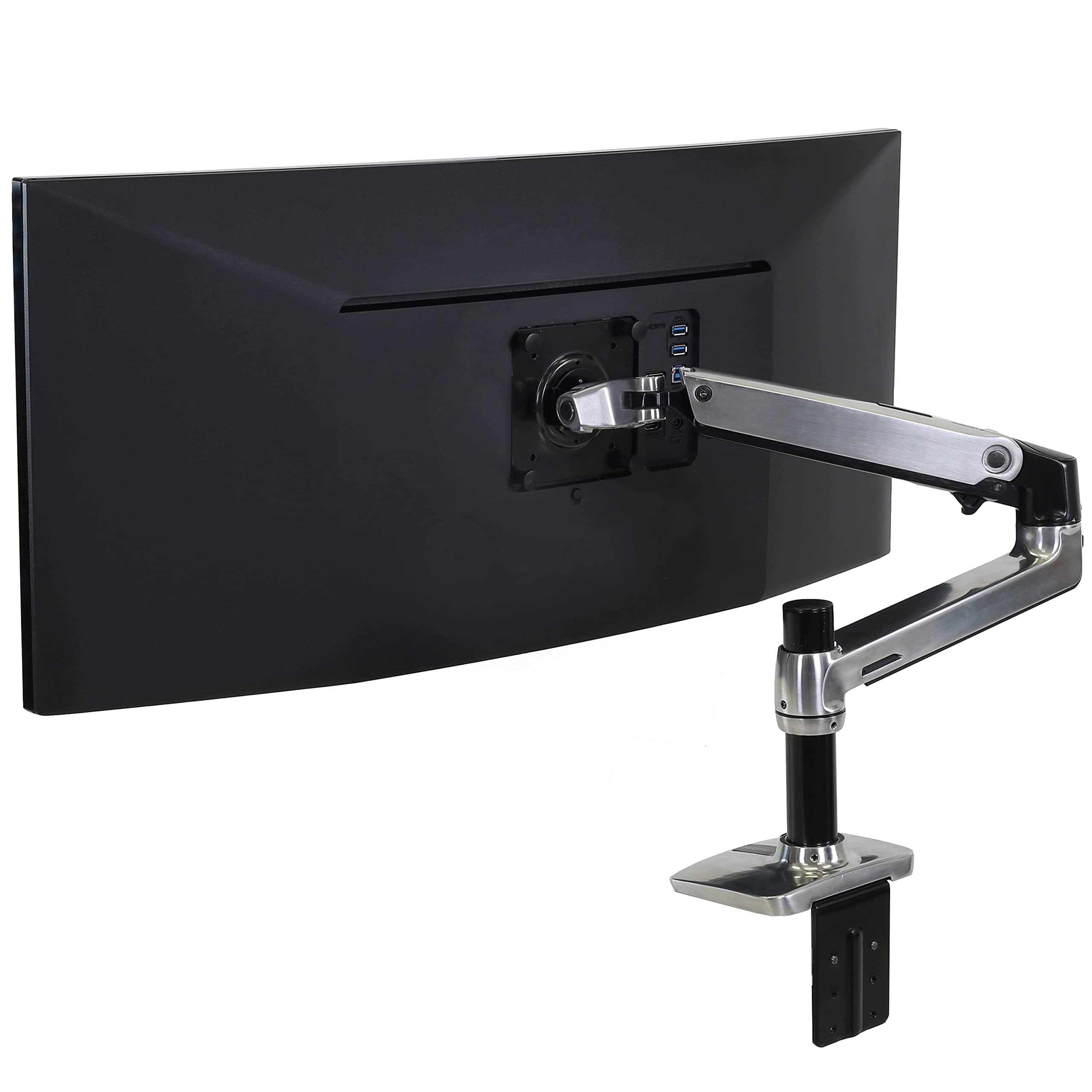 Ergotron – LX Monitor Arm, Single Monitor Desk Mount – fits Flat Curved Ultrawide Computer Monitors up to 34 Inches, 7 to 25 lbs, VESA 75x75mm or 100x100mm – Polished Aluminum