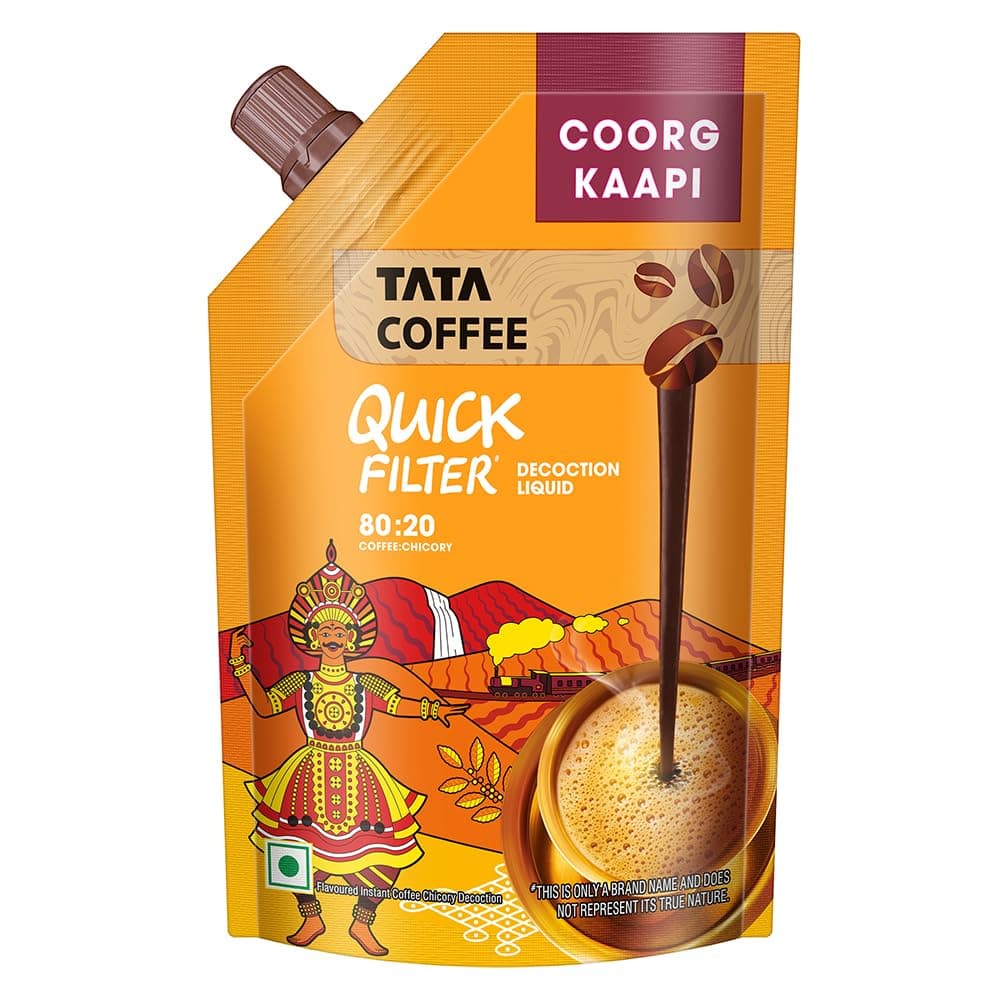 Tata Coffee Coorg Kaapi Quick Filter Decoction Liquid | Filter Coffee Like Experience | Easy to Prepare | 200 ml