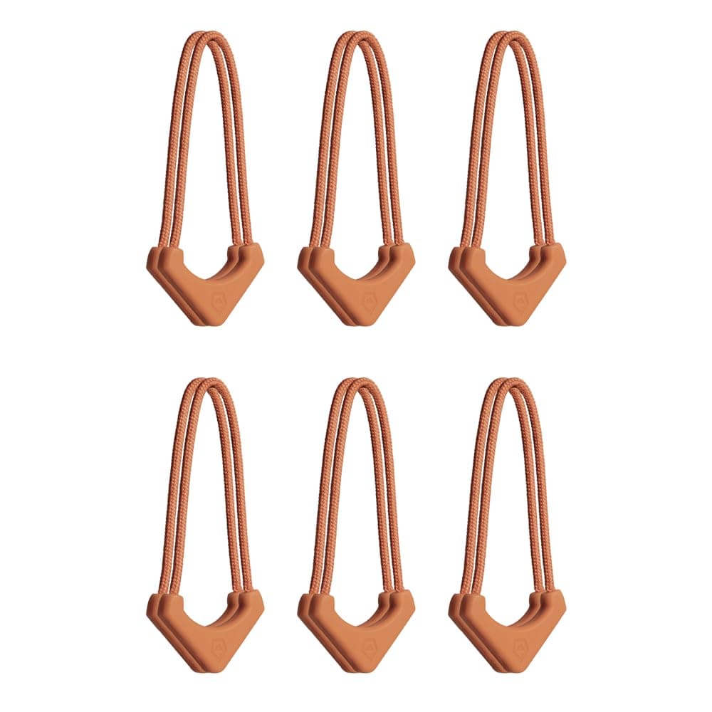 Worryless™ Locking Zipper Pullers - Secure Your Travel Essentials - Zipper Locks for Travel Gear (Sedona Orange)