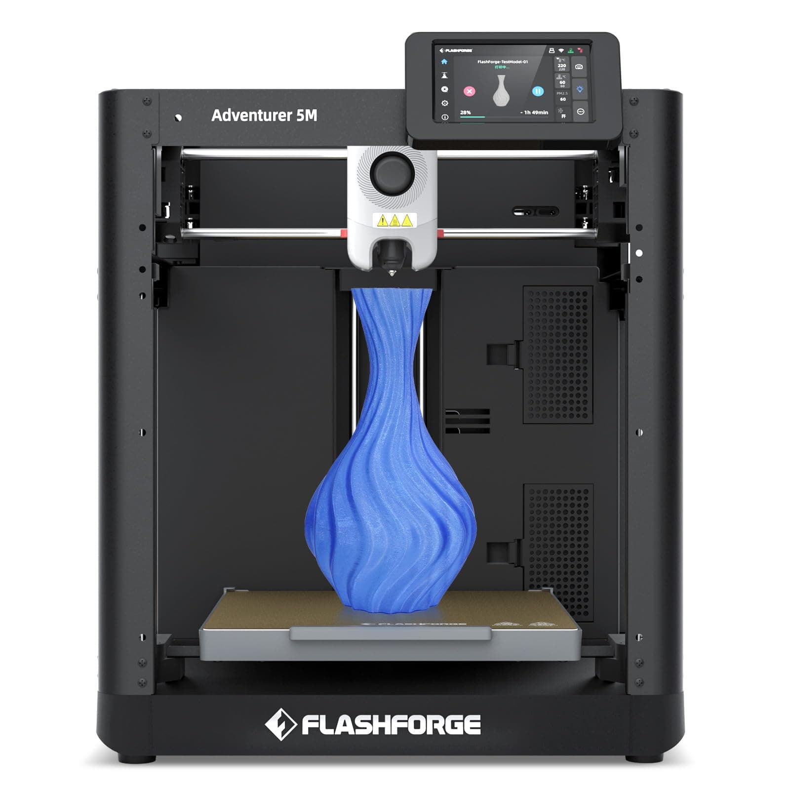 Adventurer 5M 3D Printer with Flawless First Layer, Auto Leveling and Quick Release Nozzle,Max Speed 600mm/s,CoXY All-metal Structure,Build Volume:220 * 220 * 220mm,Support PLA/TPU/PETG