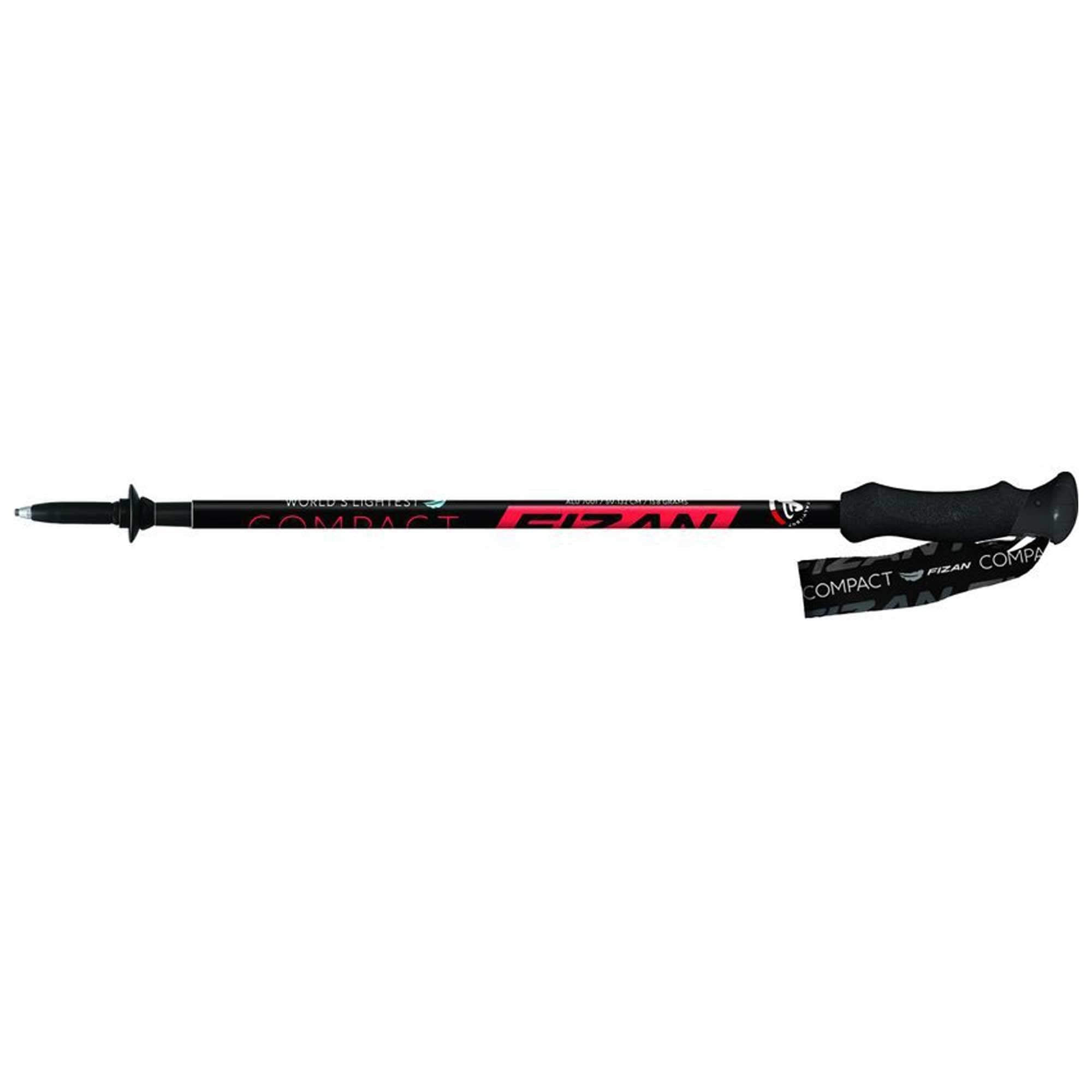FizanCompact Walking Pole Pair ONE SIZE RED
