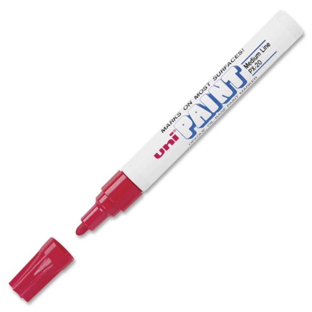 Sharpie 63602 Uni-Paint PX-20 Oil-Based Medium Point Marker, Red, 1-Pack