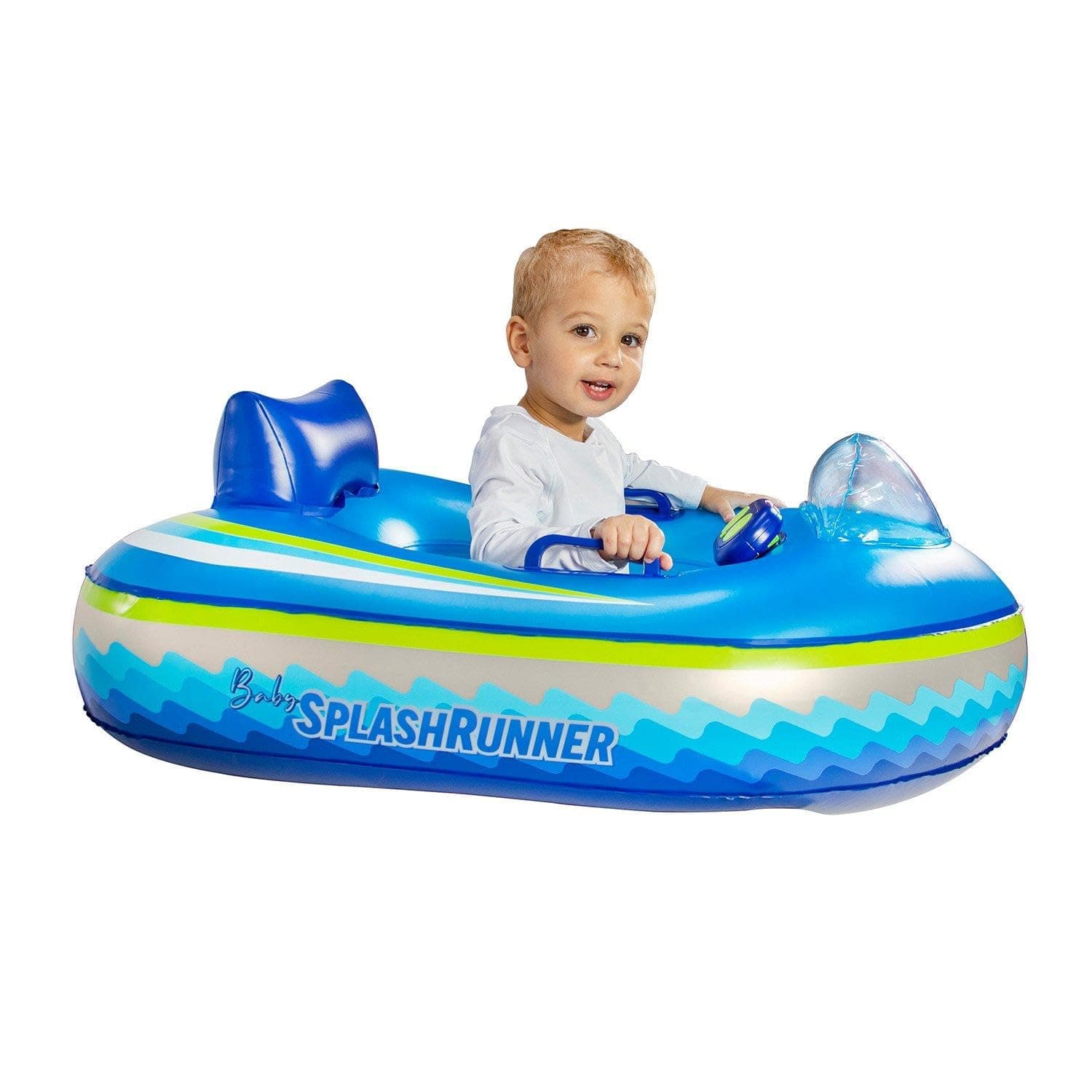 Motorized Baby Pool Float with Remote | Safe Toddler Inflatable Boat | Ages 1–4 | Propeller Guard & 60-Day Warranty