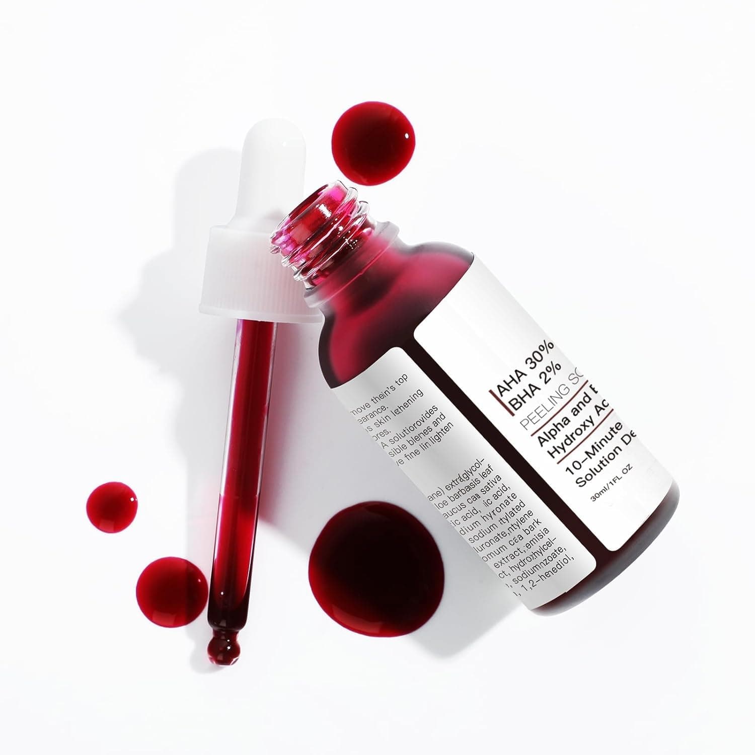 Ordinary Peeling Solution,Aha Bha Chemical Peel for Face Lactic Acid Glycolic Exfoliant Skin Care Products Serum 30% + 2% Gentle Facial Exfoliator for Large Pores, Wrinkles & Fine Lines (1pcs)