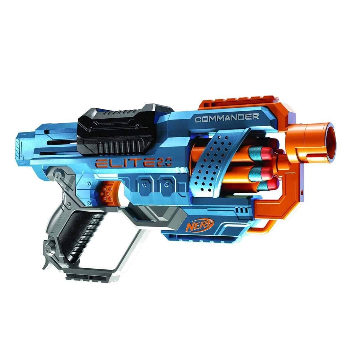 Nerf Elite 2.0 Commander Rd-6 Blaster, 12 Nerf Elite Darts, 6-Dart Rotating Drum, Toy for Kids,Teens and Adults, Outdoor Kids Toy, Toys for Boys and Girls Ages 8+