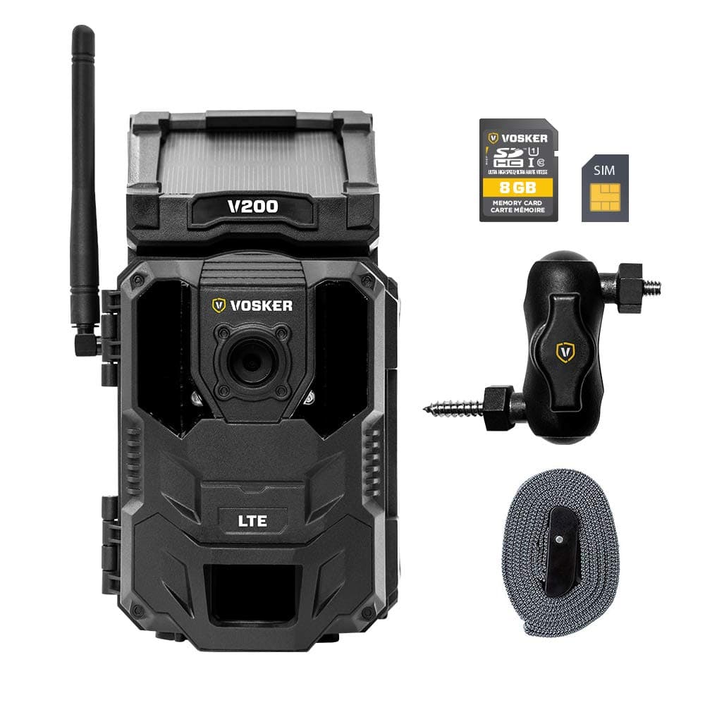 V200 | Cellular Security Camera | Built-in Solar Panel | LTE, Wireless, Weatherproof, No Wi-Fi Required | Motion Activated Outdoor Surveillance Cameras | Mobile Photo Notifications (V200)