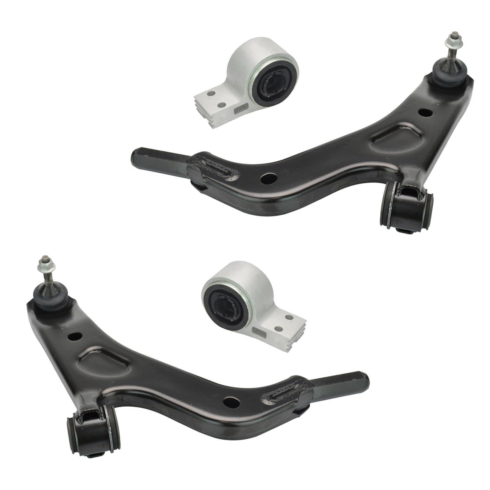 TRQ Front Lower Driver and Passenger Side Control Arm and Ball Joint Set 2 Piece Compatible with 2008-2009 Ford Taurus Front Wheel Drive 2008-2009 Mercury Sable Front Wheel Drive