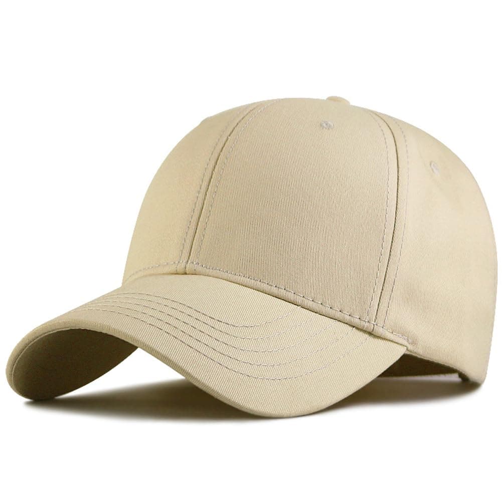 Oversize XXL Baseball Cap Cotton Big Head Hats Solid Color Large Head Hats Plus Size Hat Adjustable 23"-25.5"