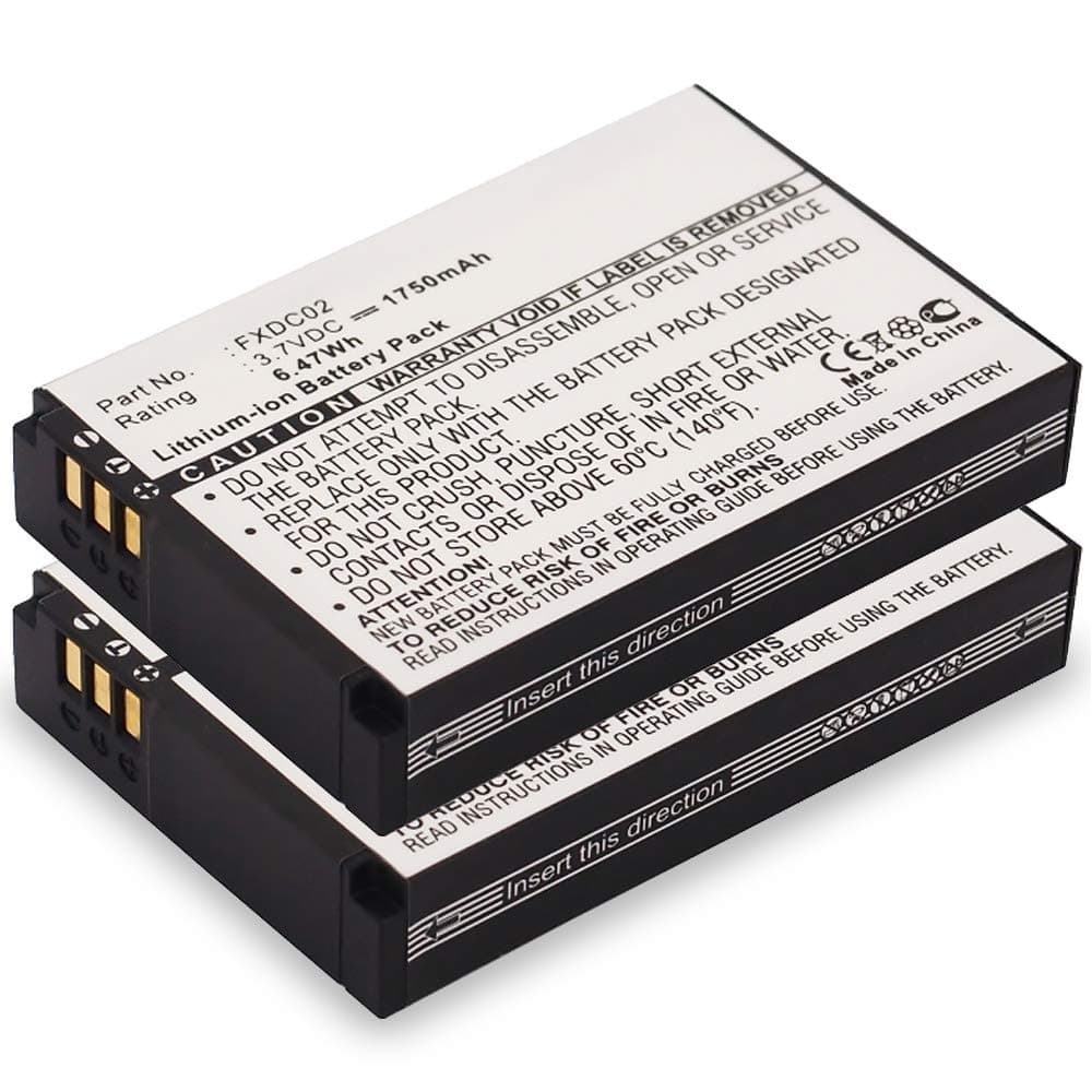 subtel 2x FXDC02 72-011-00 Replacement Battery for Drift Ghost S, Ghost S HD, HD Ghost 1750mAh Camera Spare Battery Backup Power Accu Pack