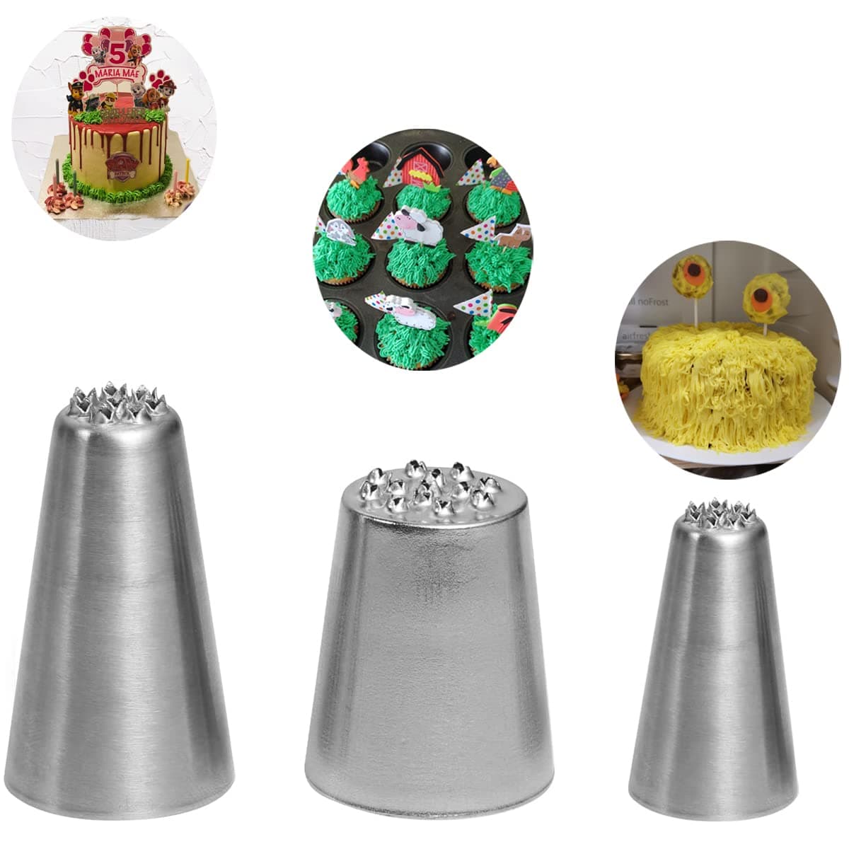 Grass Tips for Cake Decorating,Grass Icing Piping Tips with 233 234 29 Decorating Tips for Frosting