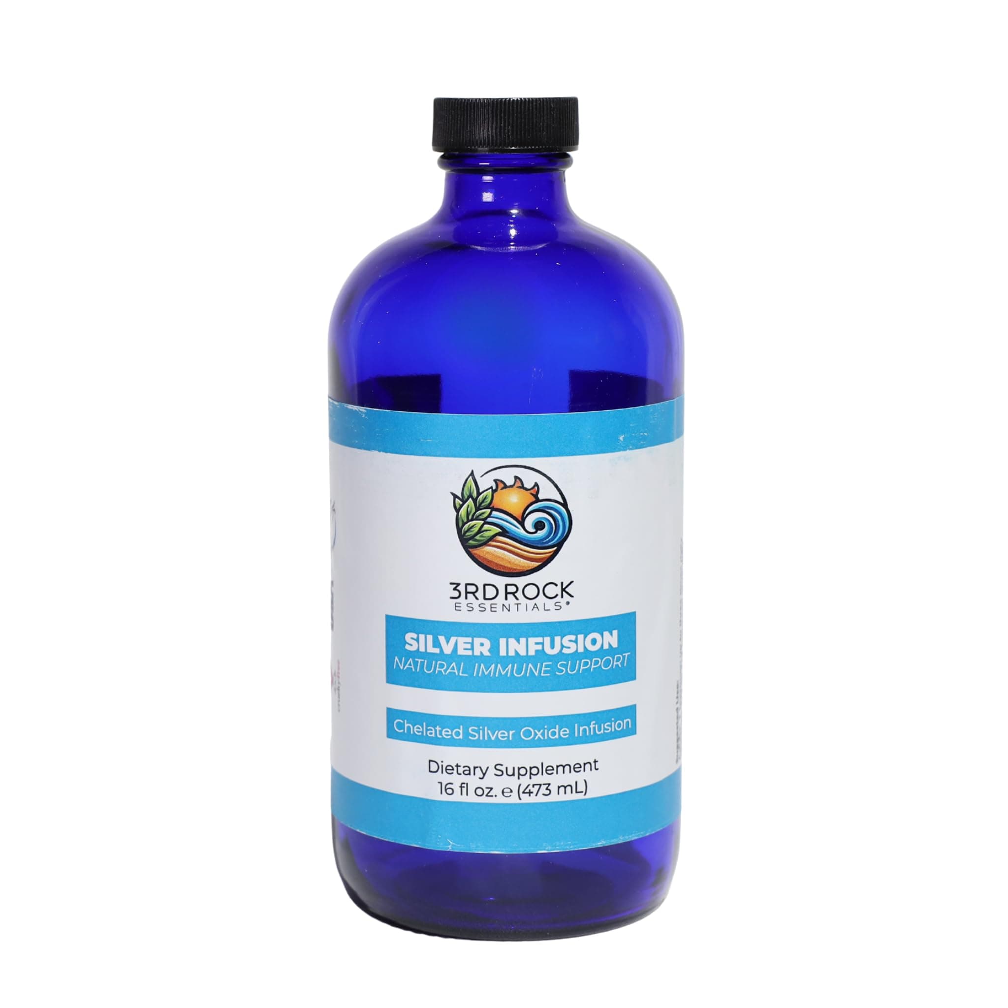 3rd Rock Essentials Silver Infusion 150 PPM Silver Oxide Tonic Dietary Supplement All Natural Liquid Immune Support Supplement Personal Care (16 oz)