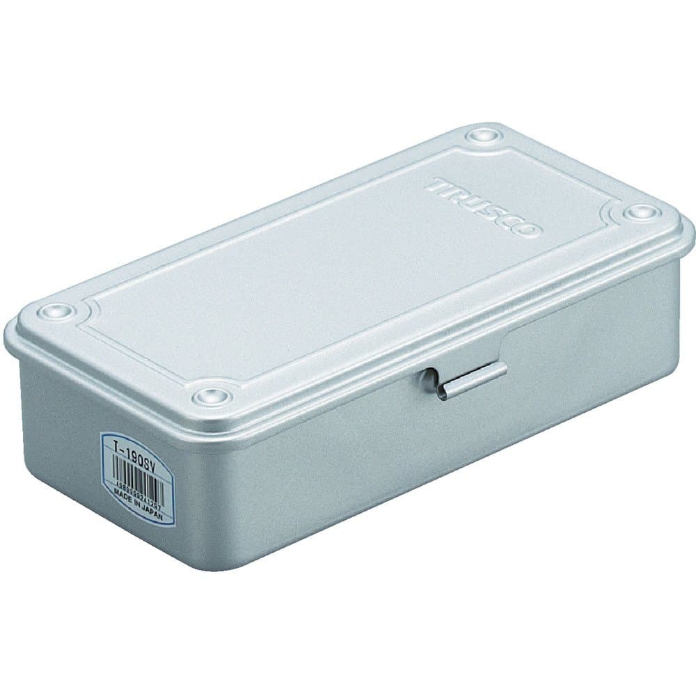 T-190SV Trunk Tool Box, 7.9 x 4.2 x 2.2 inches (203 x 109 x 56.0 mm) , Silver