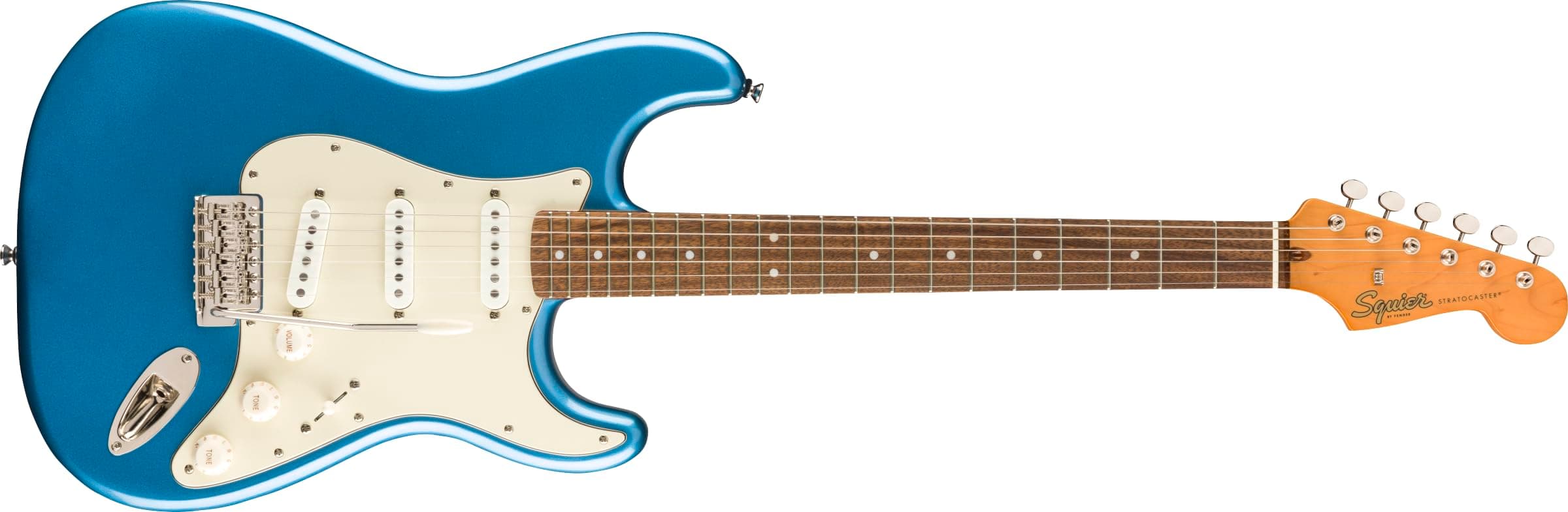 Squier Classic Vibe 60s Stratocaster Electric Guitar, with 2-Year Warranty, Lake Placid Blue, Laurel Fingerboard