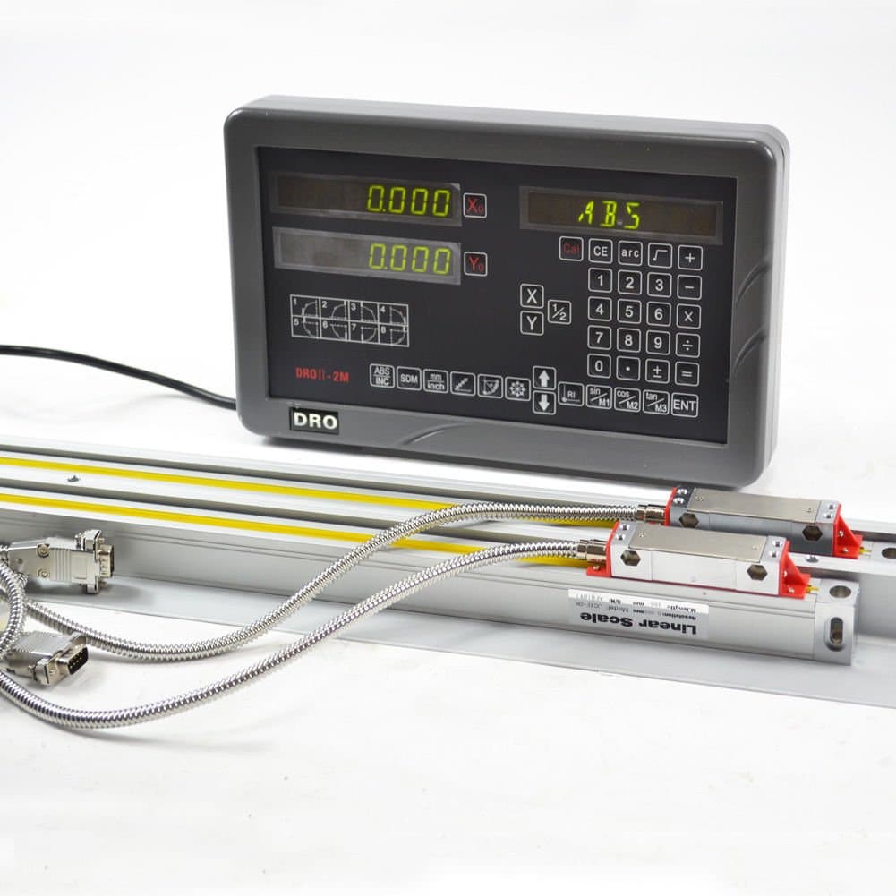 2 Axis Digital Readout DRO Kit With Linear Scales For Mill Milling Machine