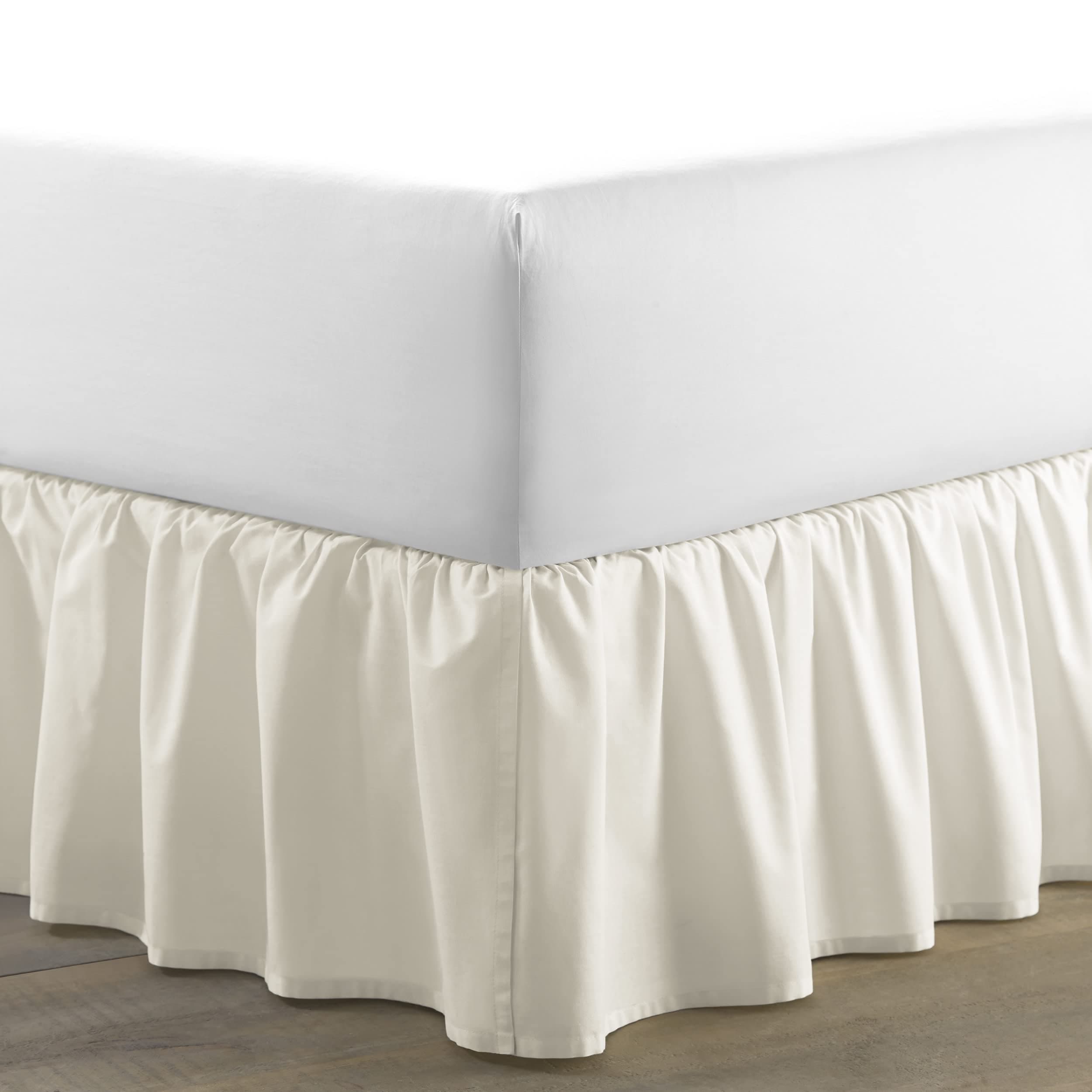 Laura Ashley Home Solid Ivory Ruffled Bedskirt, Queen
