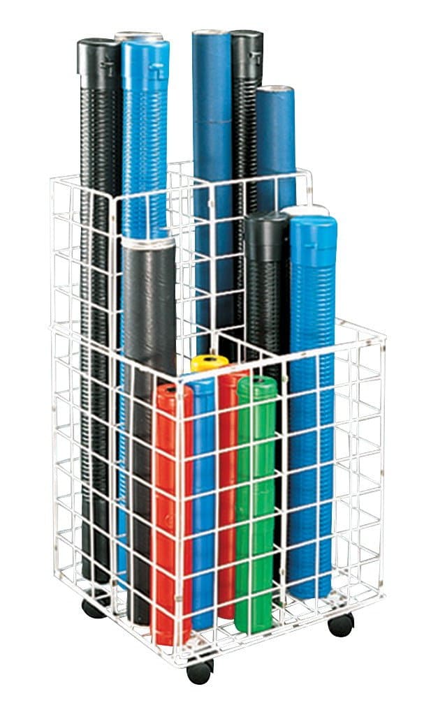 Alvin, Wire Bin Roll File, Made For Rolled Maps, Plans, Drawings, and Tubes, 8 x 8 Inches - 4 Slots