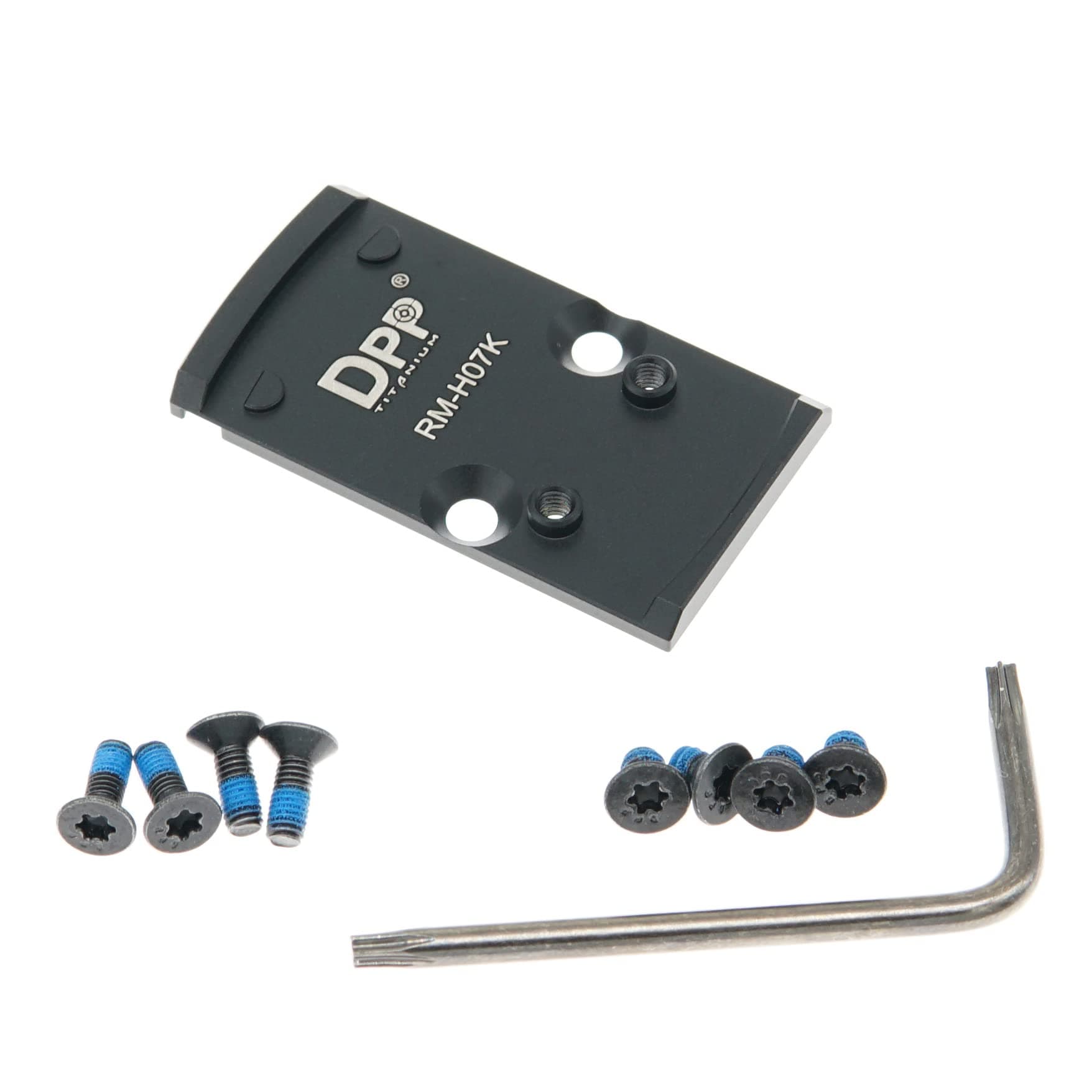 DPP Titanium Mount/Adapter Plate Compatible with RMR Cut Slide Without Thread Post and Holosun 407K/507K/EPS Carry/EPS/RomeoZero ——RM-H07K