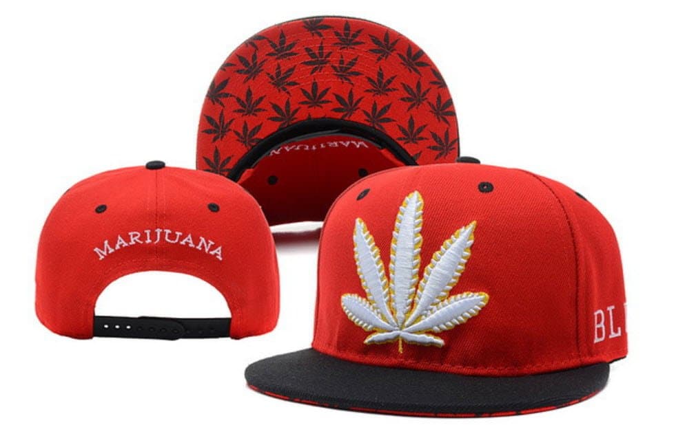 Marijiuana Baseball Cap Collection Large Red