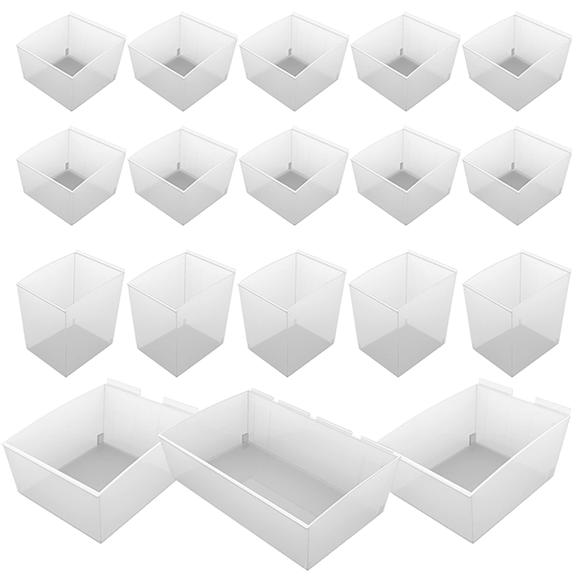PROSLAT03250 Probin Storage Bin Kit Designed for PVC Slatwall, 18-Piece