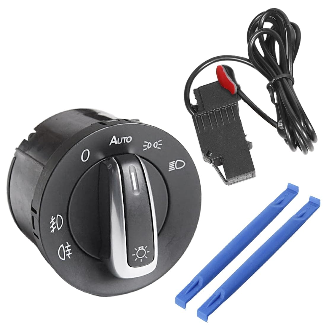 – Headlight Switch + sensor module,auto headlight head lamp switch Fit For VW Golf Jetta GTI MK5 MK6, Caddy, Rabbit, Tiguan, Touran, Passat B6 3C.5ND941431B
