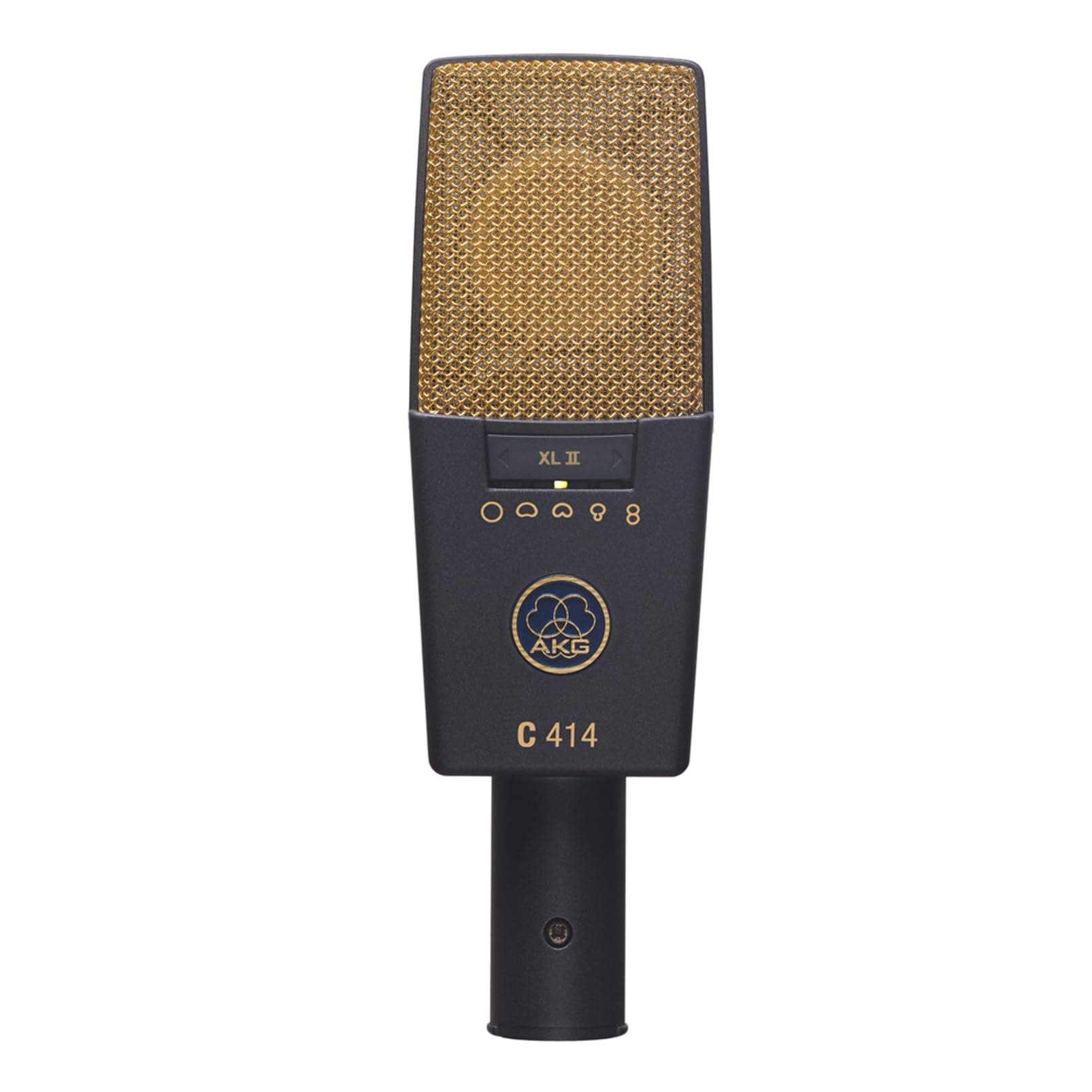 C414 XLII Reference Multipattern Condenser Microphone, Highly Versatile, For Live sound and Studio installations - Black & Gold