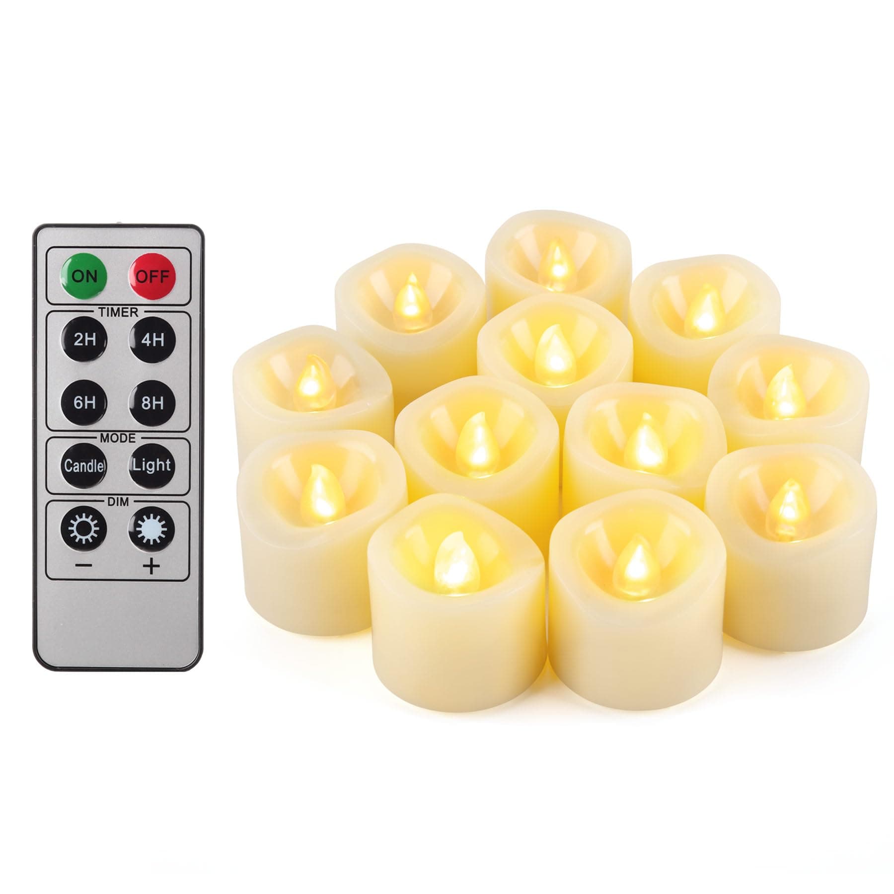 12 PCS 3.8cm Remote Tea Lights