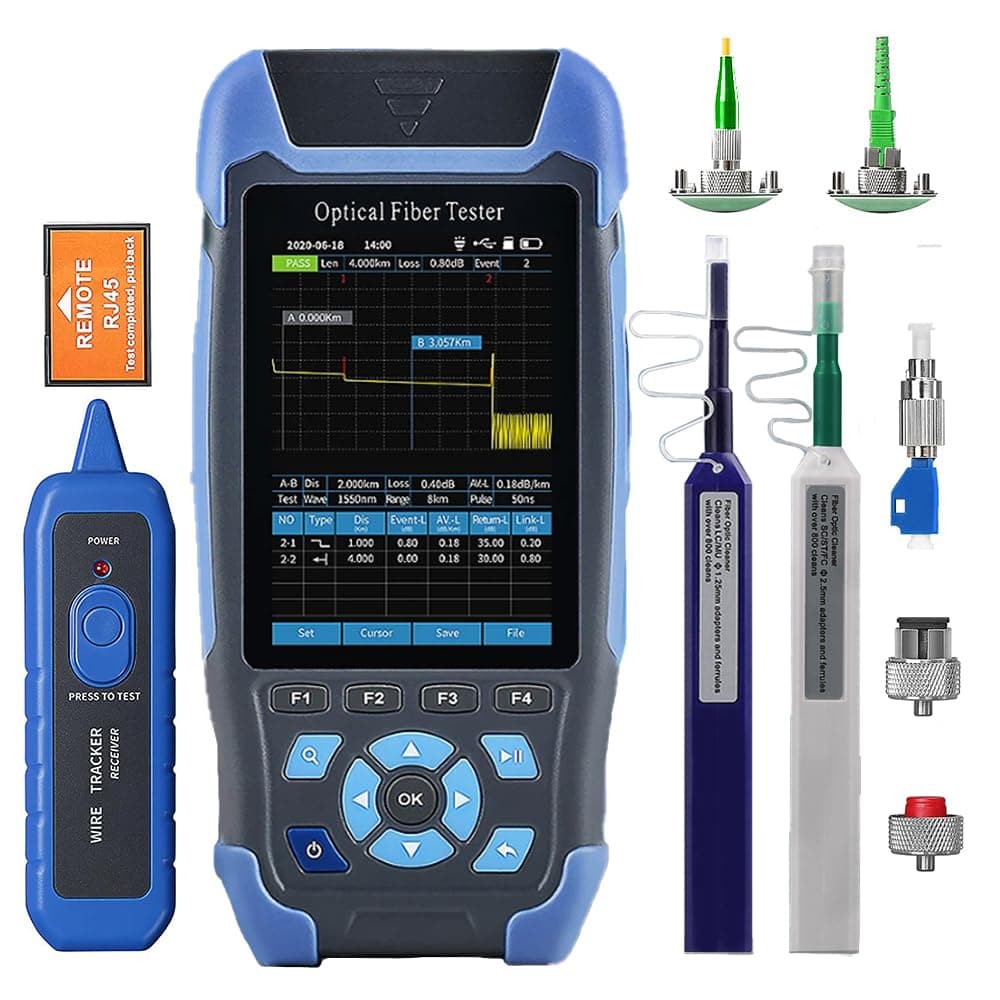 Mini-Pro 1310/1550nm SM OTDR Mulit-Function Tester Built in OPM/OLS / RJ45 Test/VFL Test Rang 5m-60Km Dynamic Range 24dB/22dB Connector APC (YD-3000-APC)