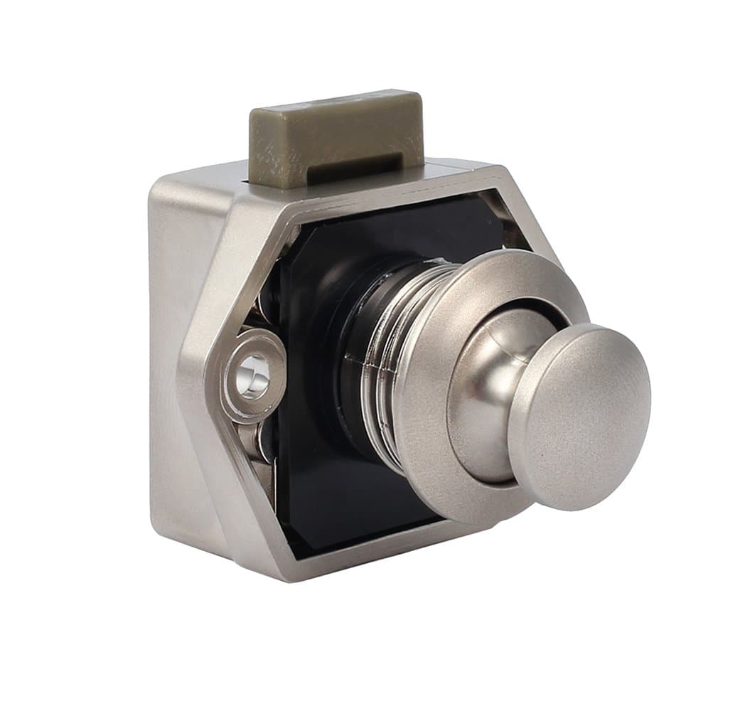 Tanice Cabinet Knobs Latch Push Button Lock Drawer Cupboard Door Catch Lock for Motorhome Caravan Cupboard