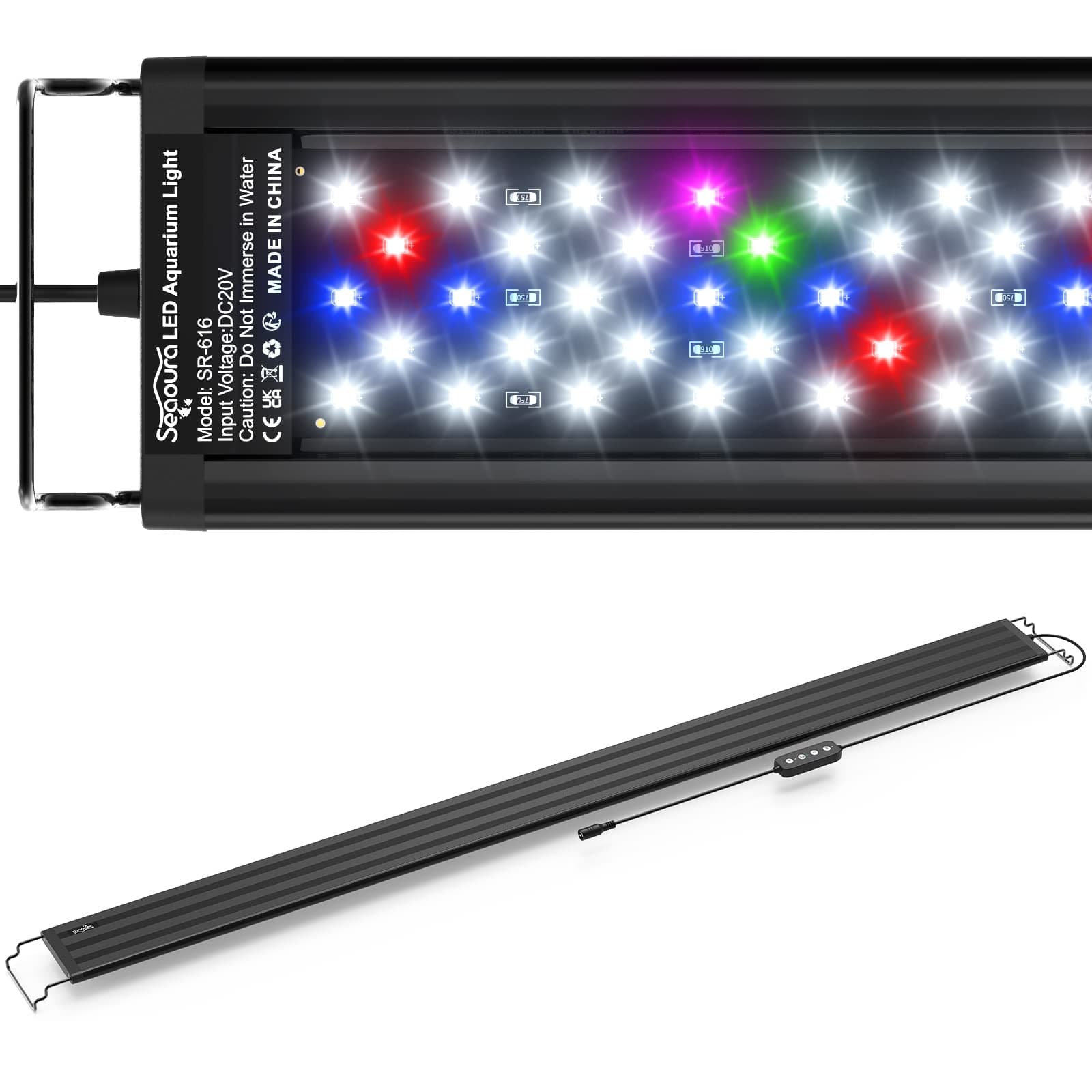 Aquarium Lighting Full Spectrum Aquarium Lights with Timer Automatic On/Off 10 Brightness Levels Dimmable, 3 Light Modes for 118-137 cm Freshwater Aquarium, 36 W