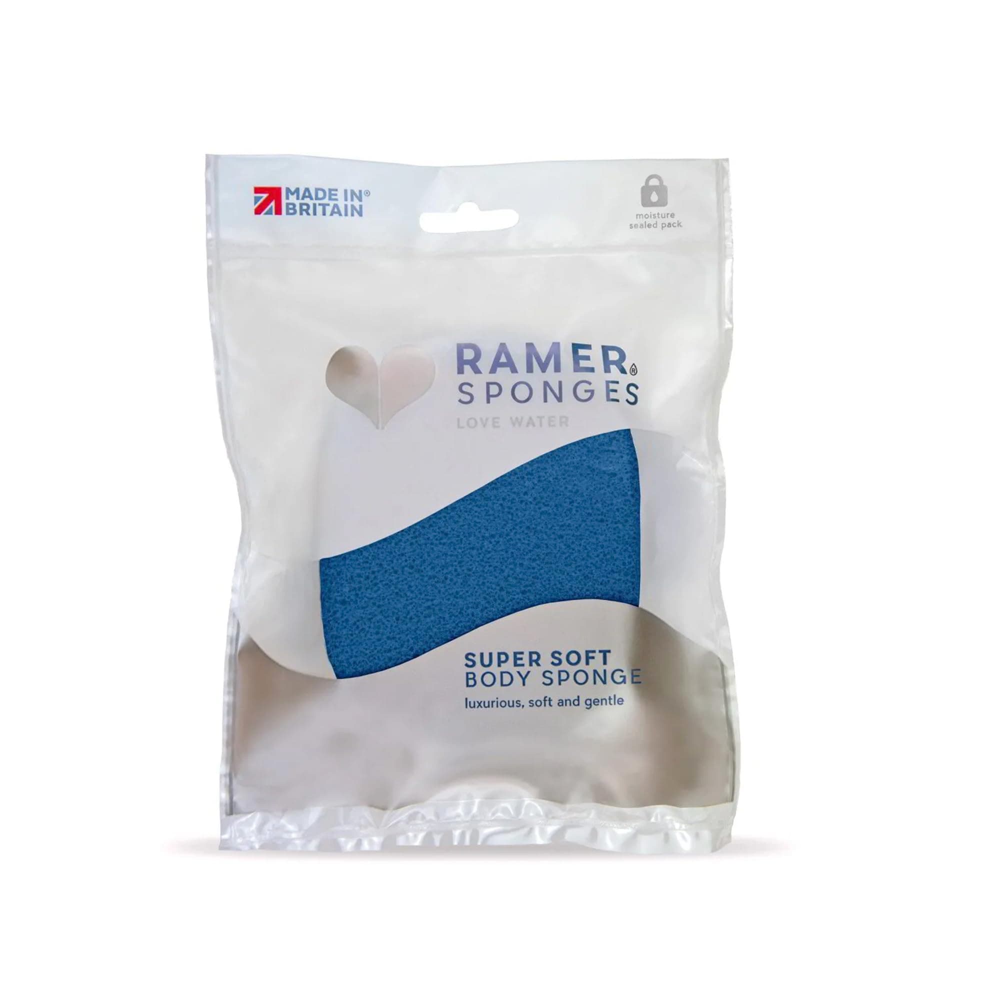 Ramer Shower Sponge - Super Soft Body Sponge Small (Midnight Blue)