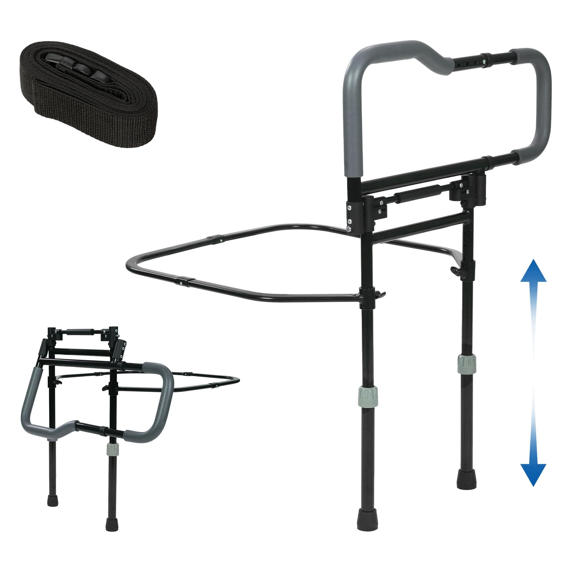 Bed Rail for Elderly, Bed Assist Grab Bar Handle, Foldable Bed Assist Handle, Safety Bed Rails for Elderly Adults Getting in & Out of Bed at Home- Fit King, Queen, Full, Twin