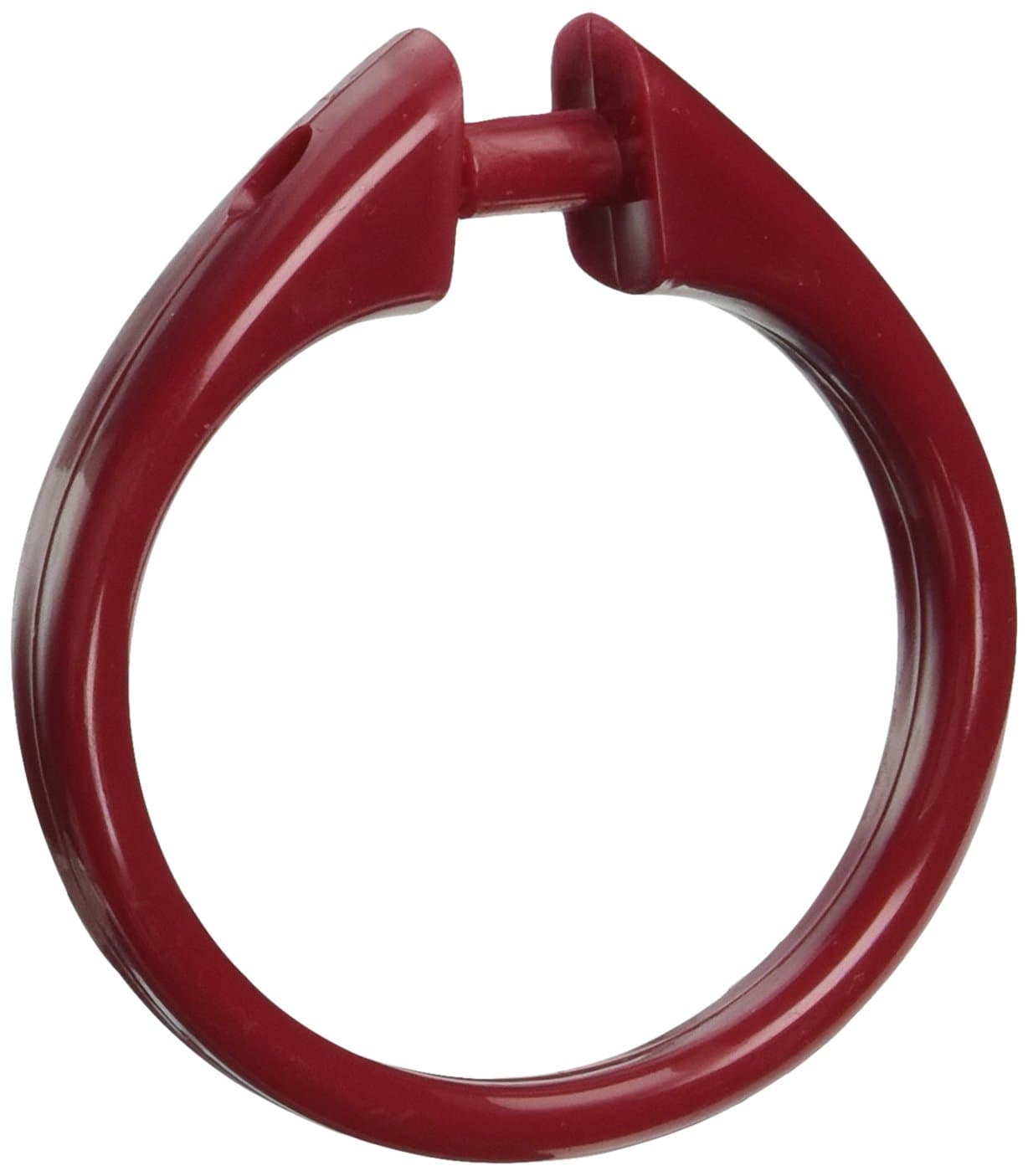 Carnation Home Fashions Snap Plastic Shower Curtain Hooks, Ruby, 3 x 3