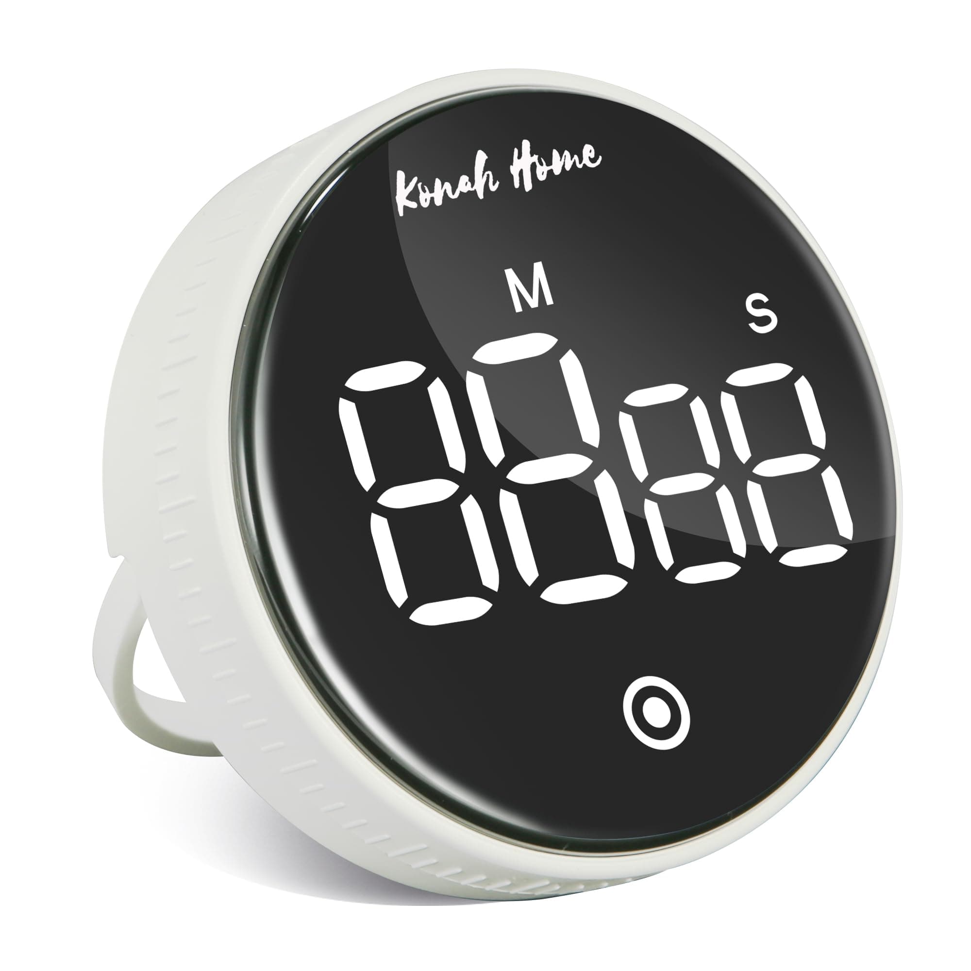 Konah HomeTimer, Kitchen Timer, Digital Visual Timer, Large LED Display, Magnetic Rechargeable Productivity Timer, Countdown Countup, for Cooking Fitness Classroom, for Teachers Kids Adults (White)