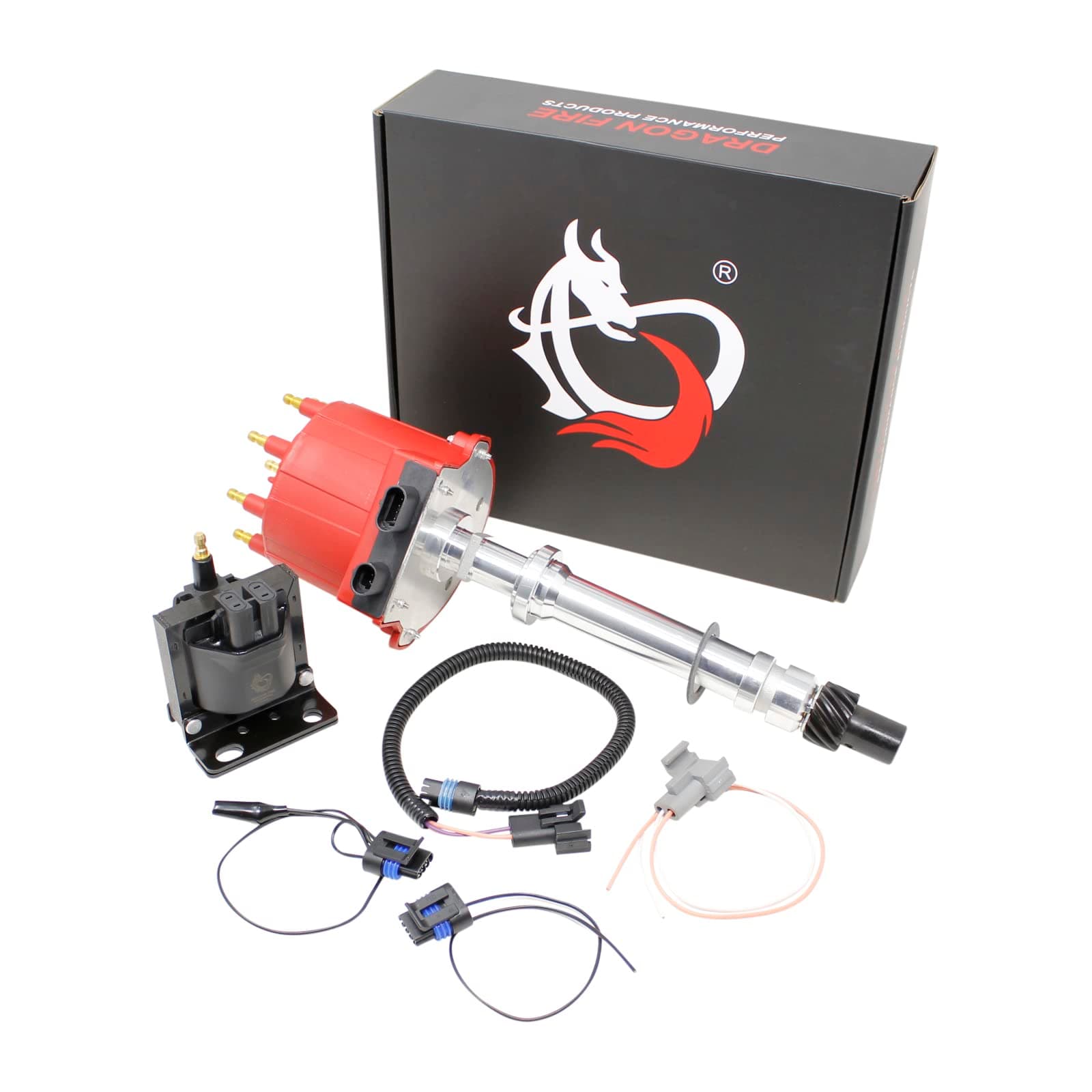 AIP Electronics Marine Tune Up Set Complete with EST Distributor Coil Timing Shunt & Wiring Harnesses Compatible Replacement with Mercruiser Penta OMC 5.0L 5.7L 7.4L 8.2L V8 OEM Fit Kit-1536
