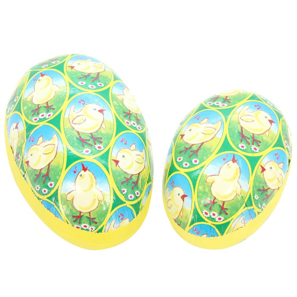 Set of 2 Papier Mache Easter Egg Boxes - Chics