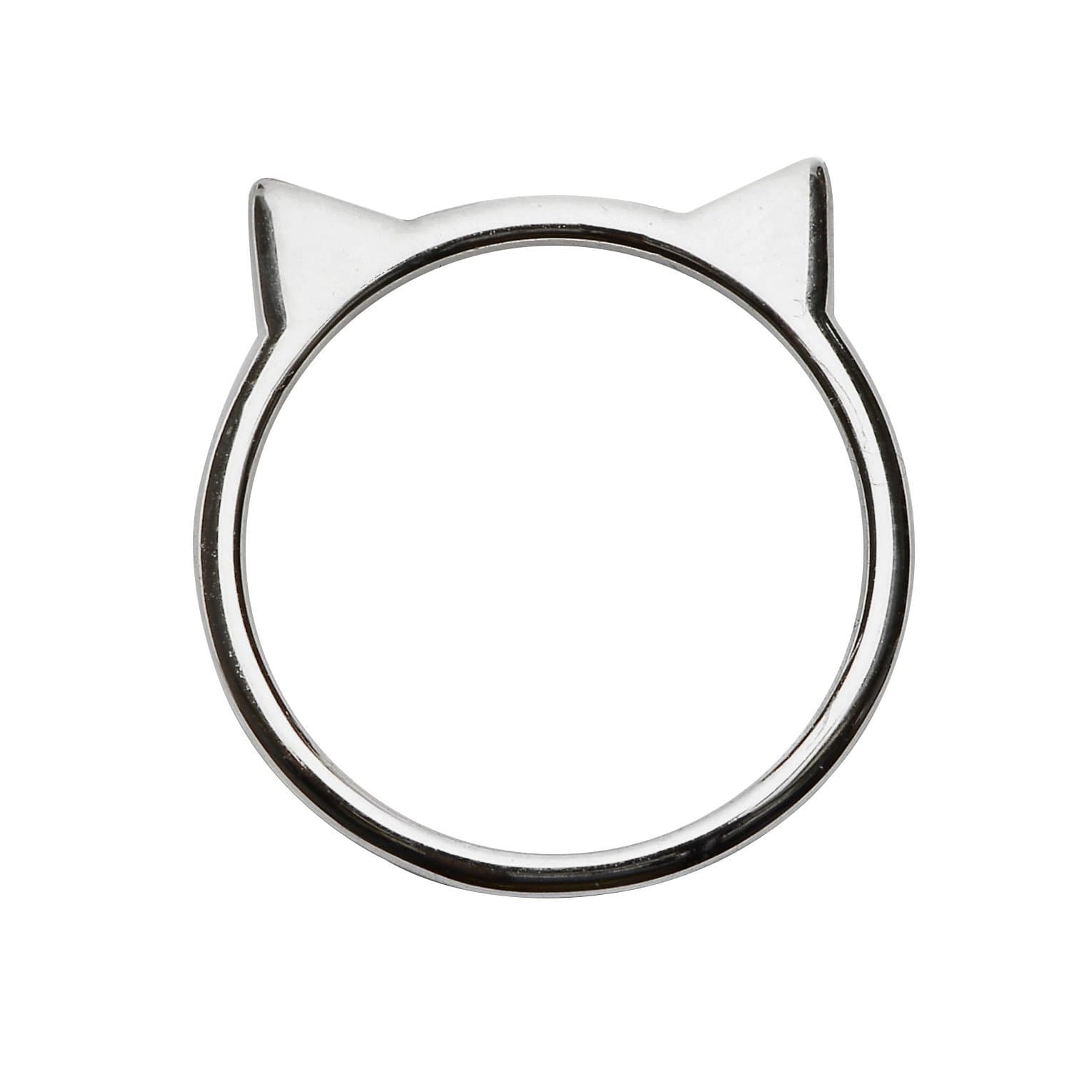 Cat Ear Ring in Sterling Silver (Silver, 5)
