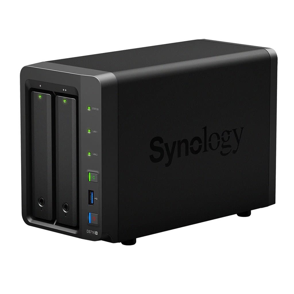 Synology Disk Station 2-Bay Diskless Network Attached Storage (DS716+)