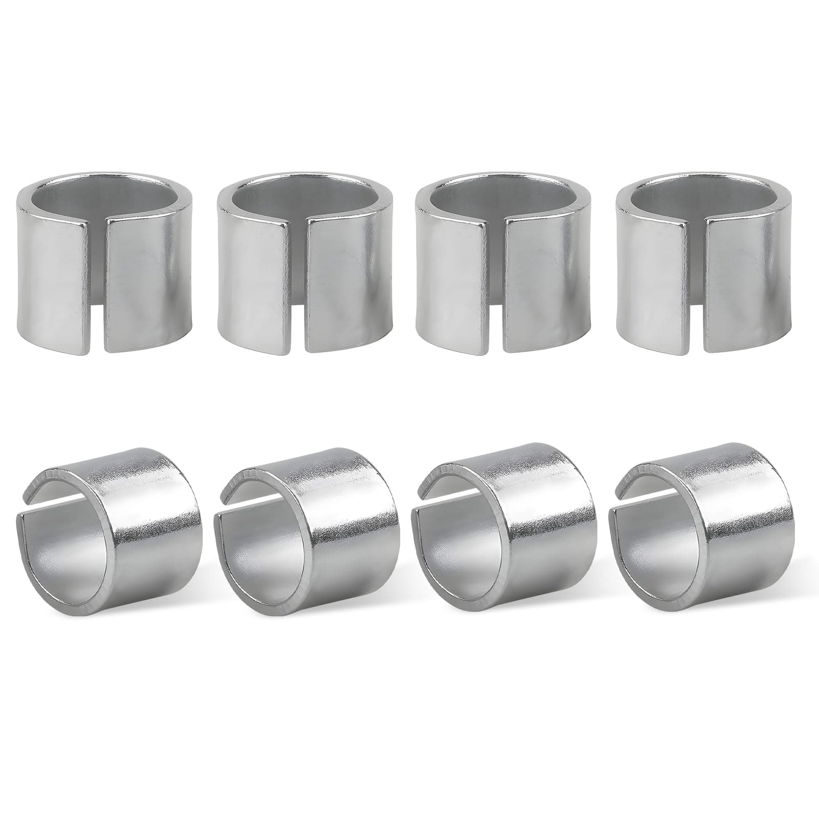 Ohleats 4 Pair Battery Post Shims, Negative & Positive Battery Terminal Shim Converters, Pure Lead Battery Terminal Adaptor Sleeves for Most Vehicles, Universal Car Accessories (8 PCS)