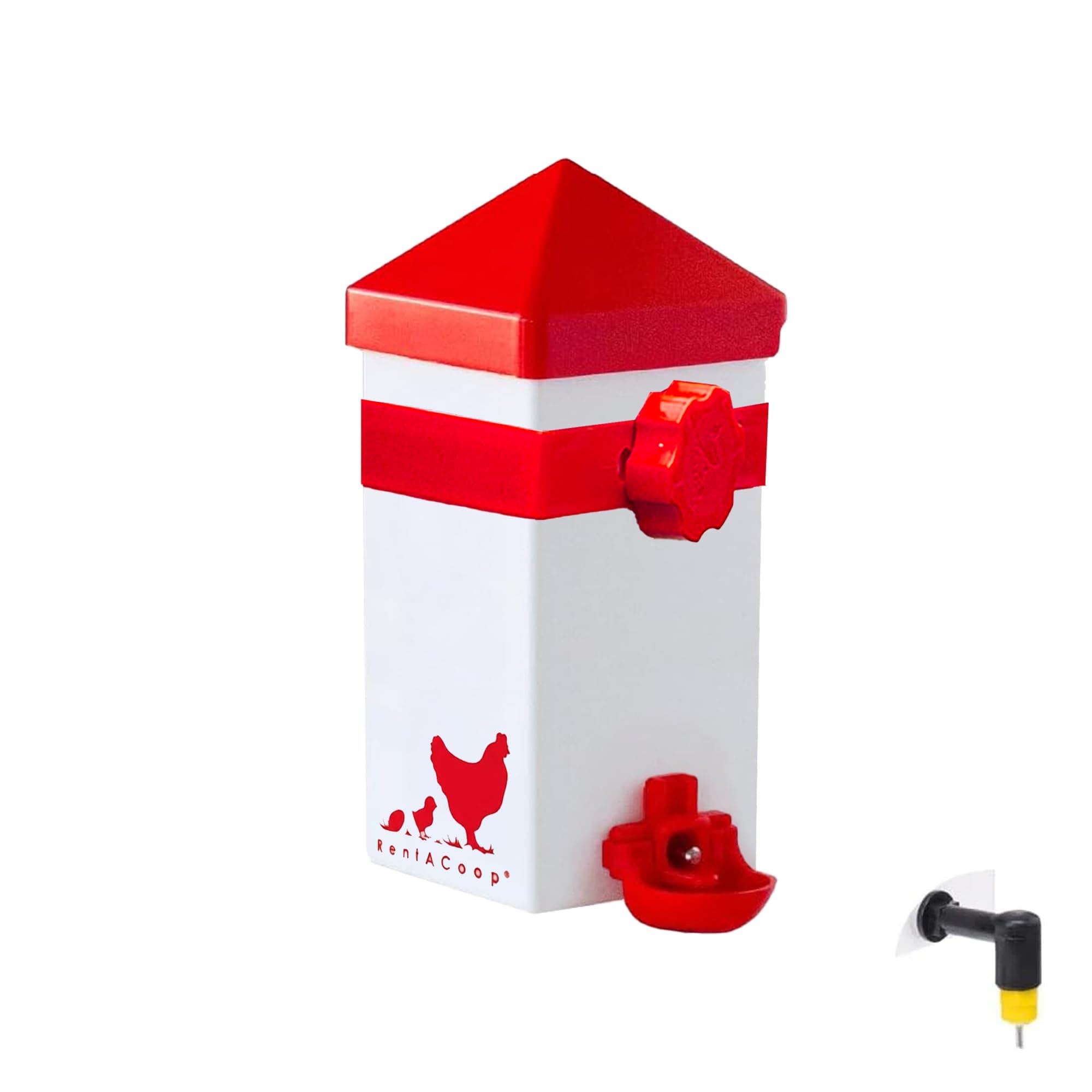 32oz (1 Liter) Drinker Plus 2 Versatile Nipples - Suitable for Chicks, Quail, Pigeons, Doves, and Other Smaller Birds - 1 Pack