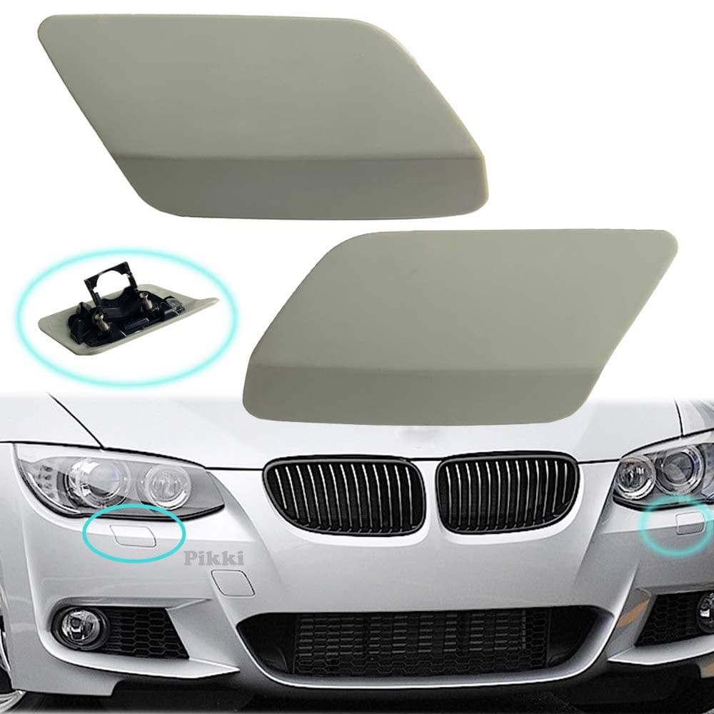 Headlight Washer Covers Front Bumper Cover for E92 E93 LCI 2010-2013 (unpainted, Left+Rght Side)